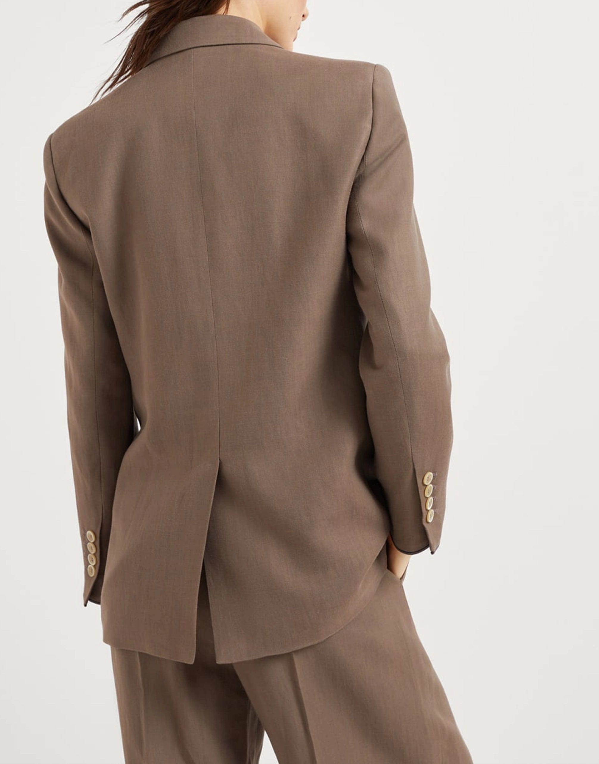 Brunello Cucinelli Monili-Detail Twill Blazer