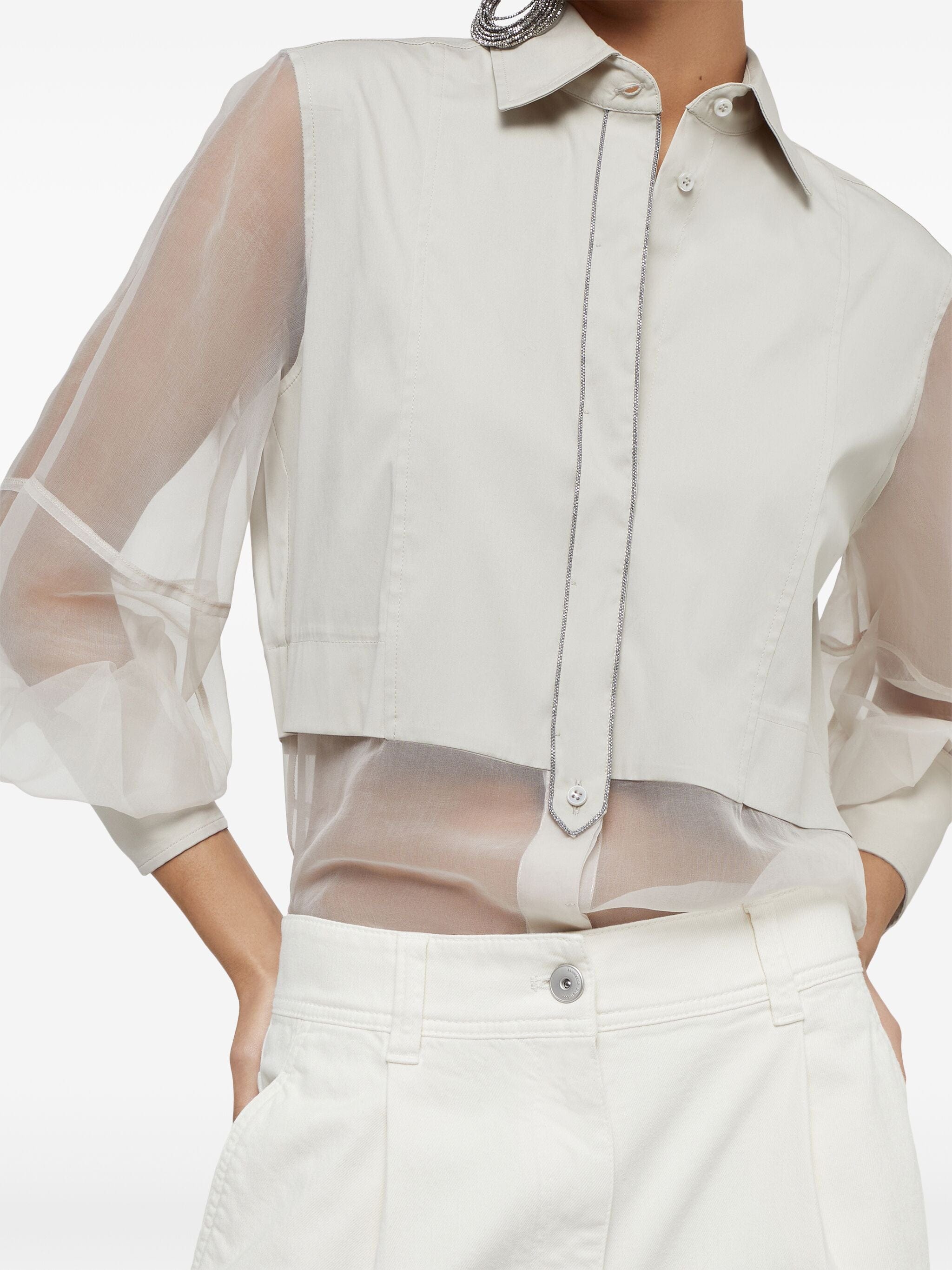 Brunello Cucinelli Monili-Embellished Layered Shirt