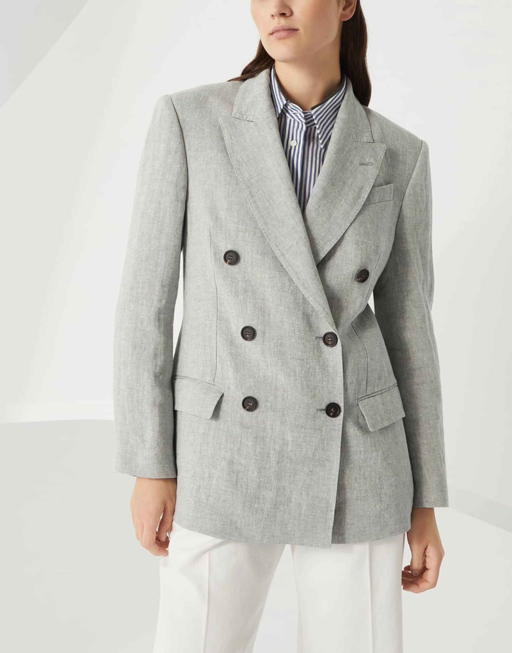 Brunello Cucinelli Monili Linen Canvas Blazer