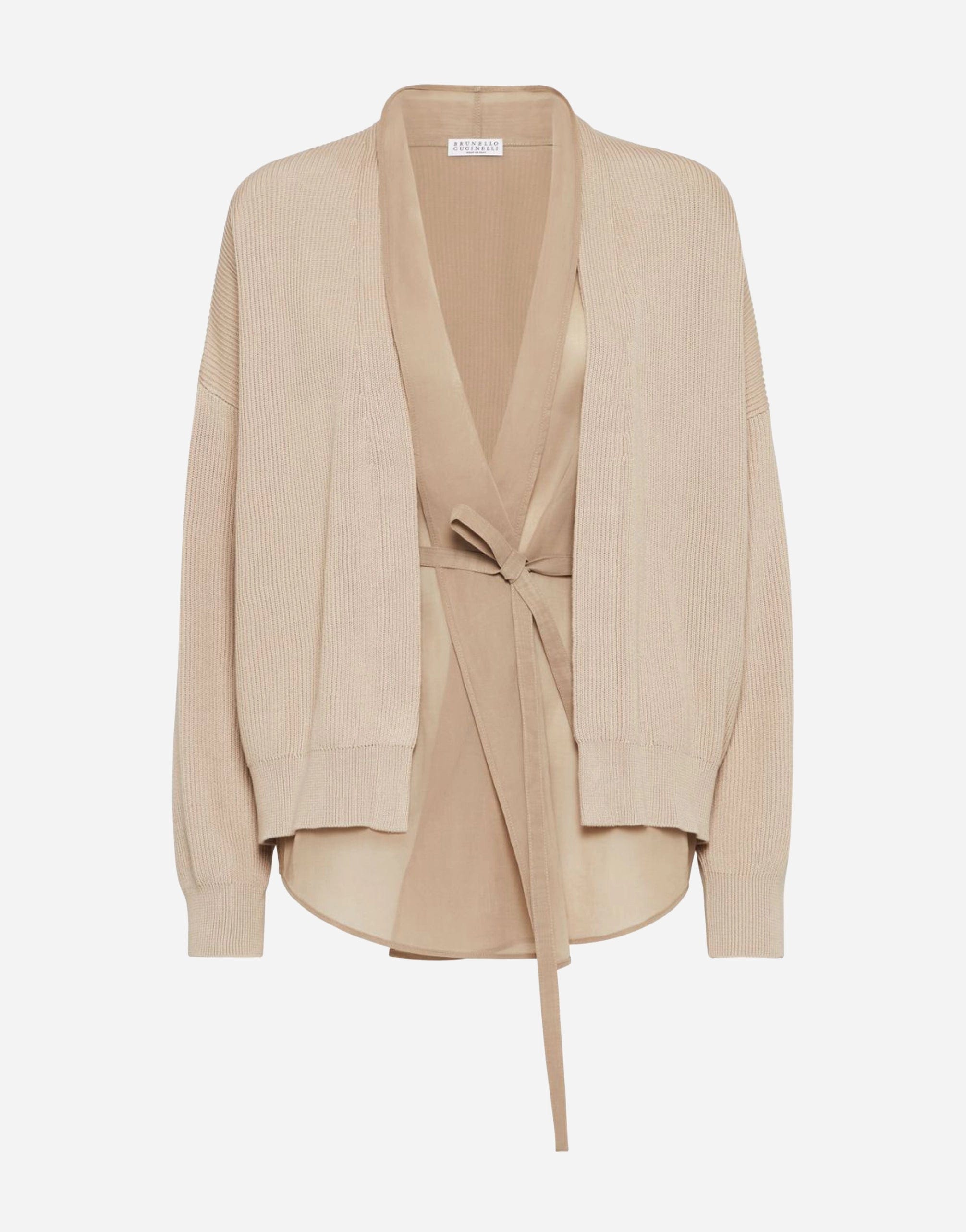 Brunello Cucinelli Monili Organza Layered Cardigan