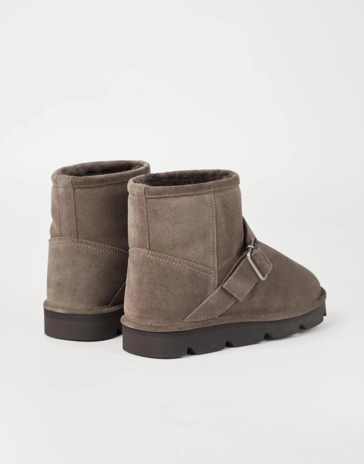 Brunello Cucinelli Monili Suede Ankle Boots