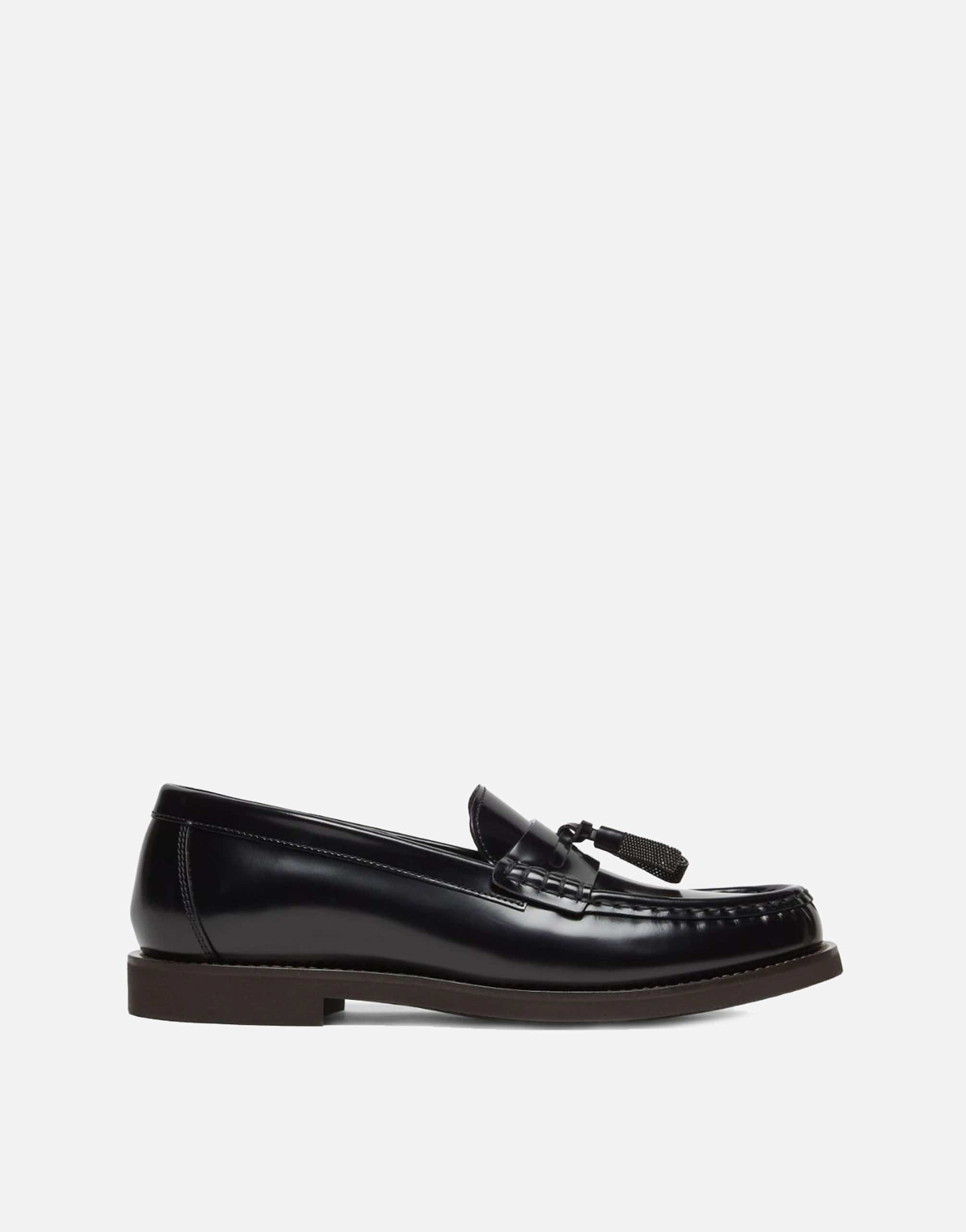 Brunello Cucinelli Monili-Tassel Polished Leather Loafers