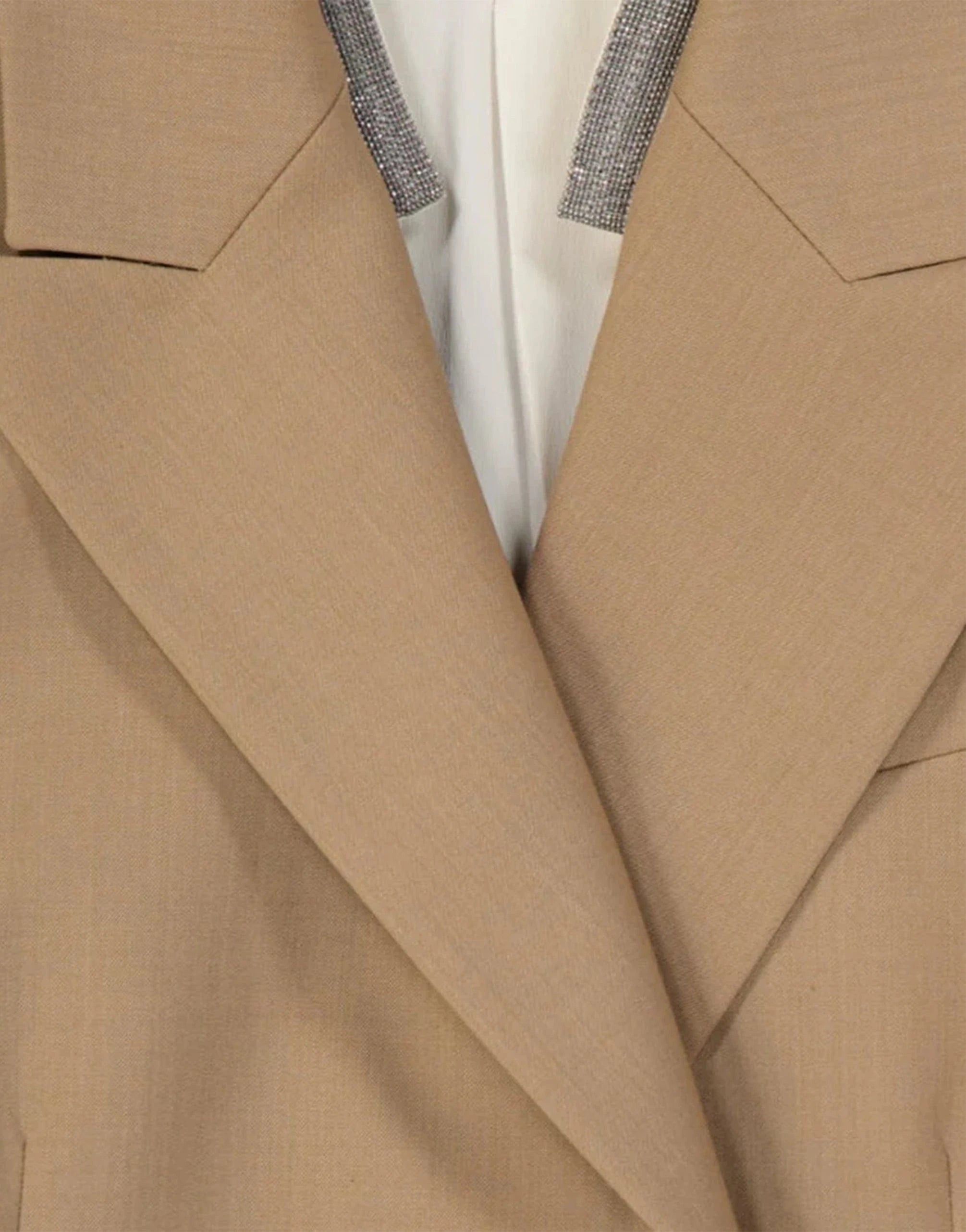 Brunello Cucinelli Monili-Trim Double-Breasted Blazer