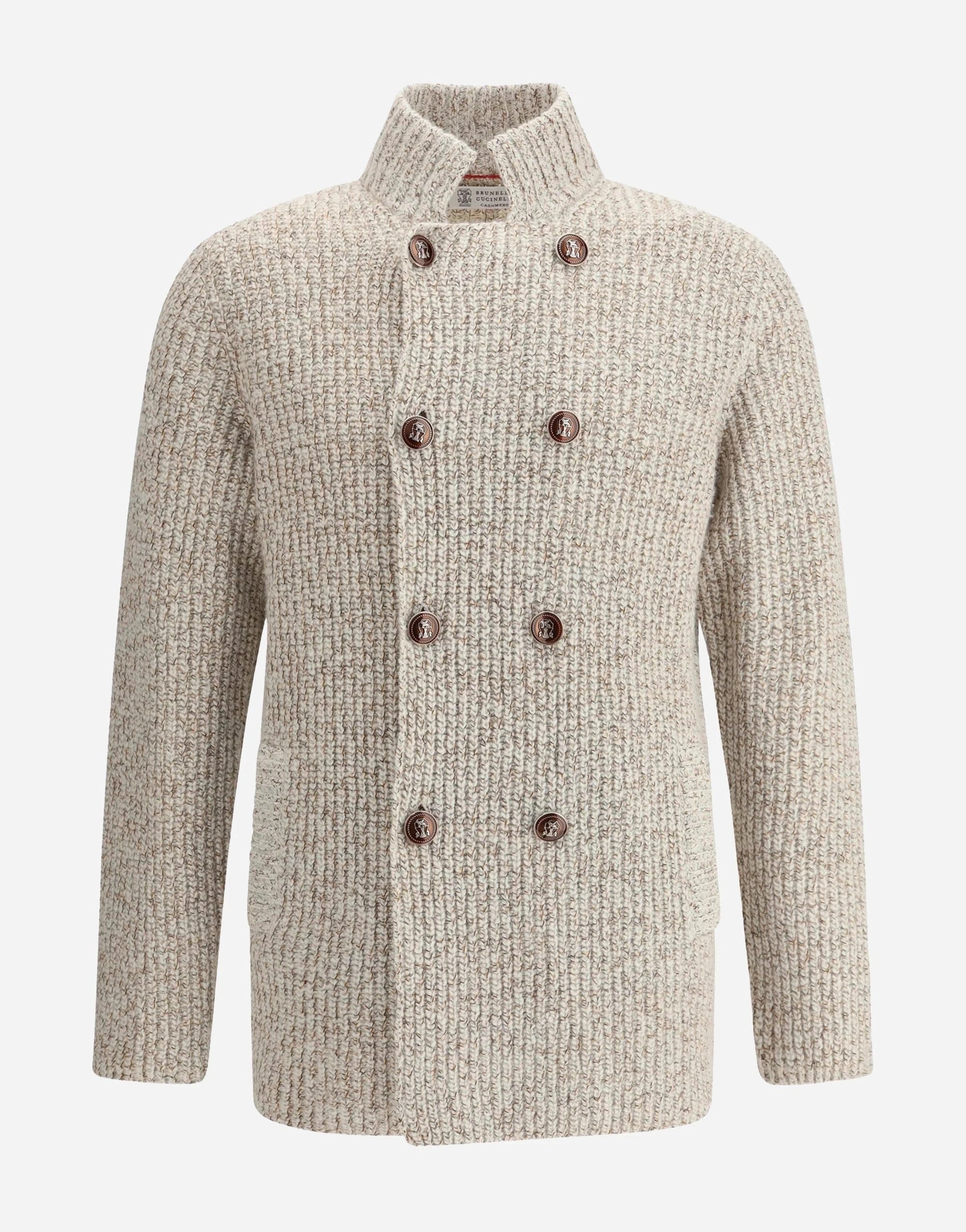 Brunello Cucinelli Mouliné Wool-Silk Blend Cardigan