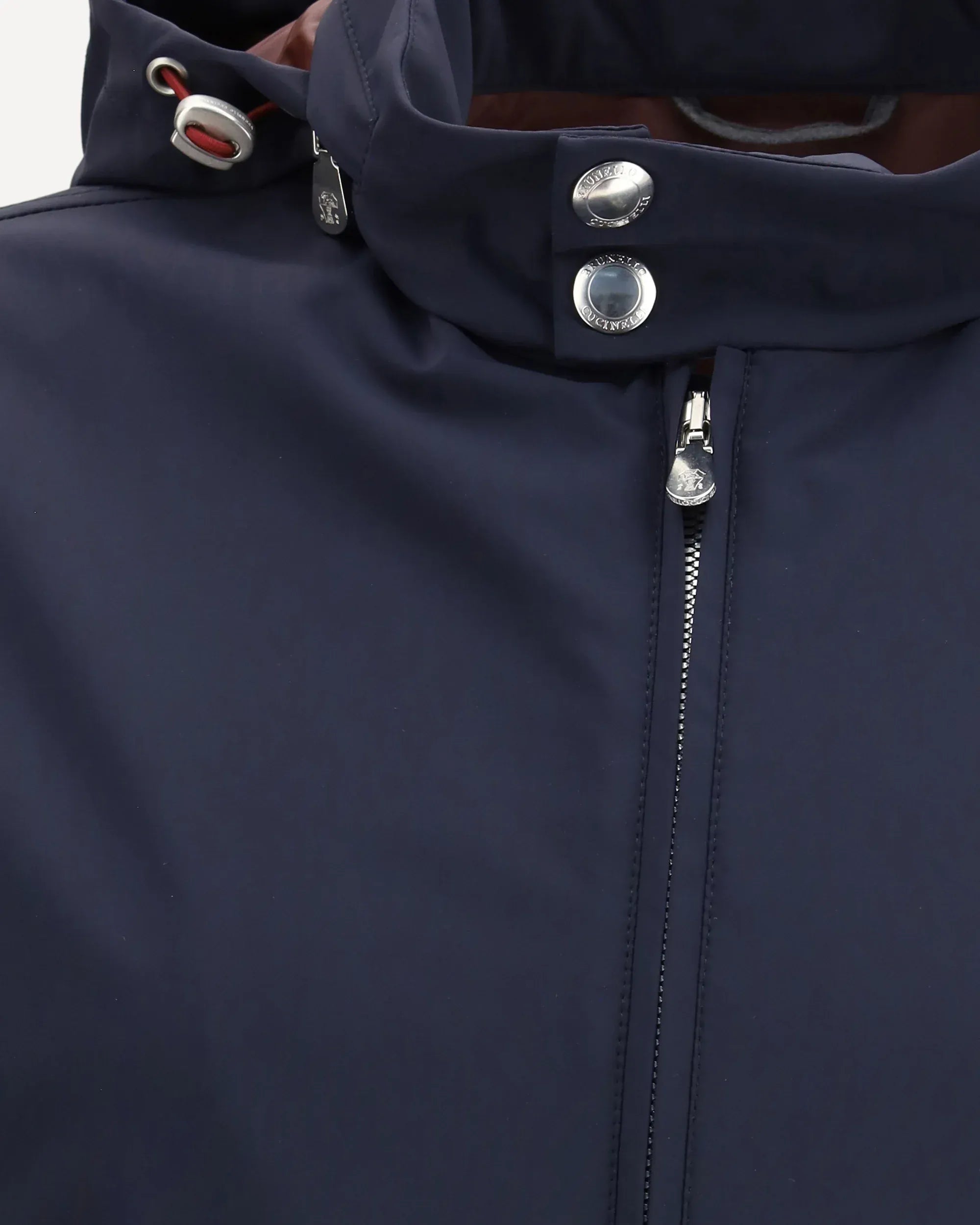 Brunello Cucinelli Navy Blue Bonded Jacket | Sendegaro CH