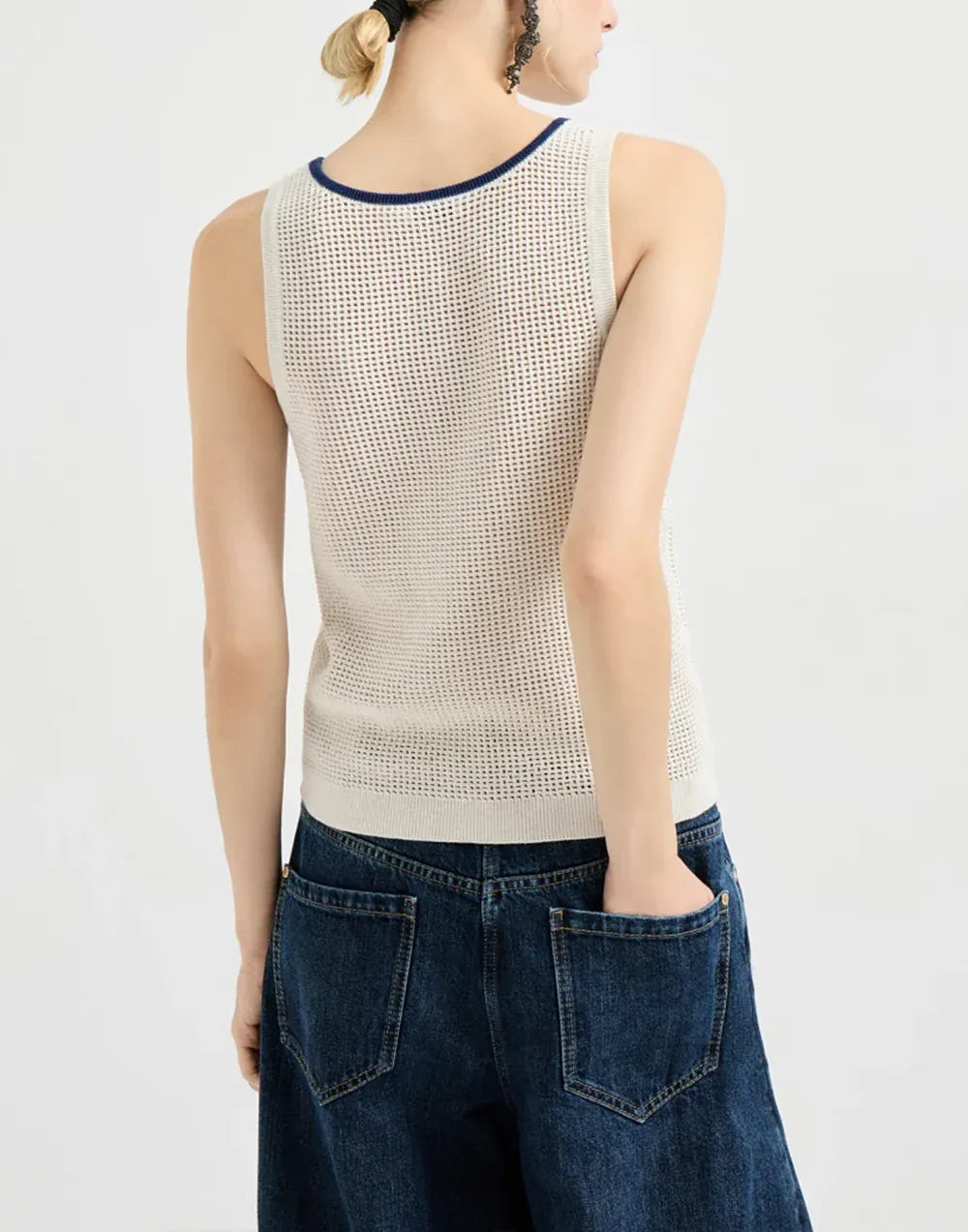 Brunello Cucinelli Net Knit Cotton Top