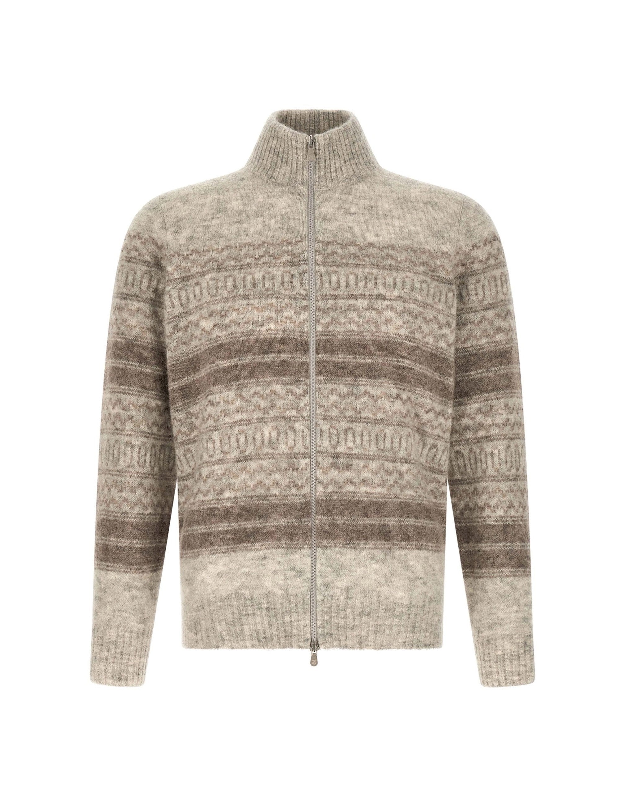 Brunello Cucinelli Nordic Jacquard Cardigan | Sendegaro