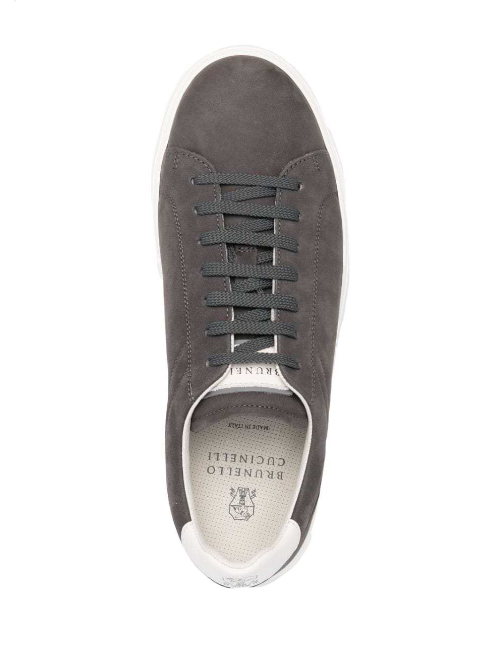 Brunello Cucinelli Nubuck-Leather Low-Top Sneakers