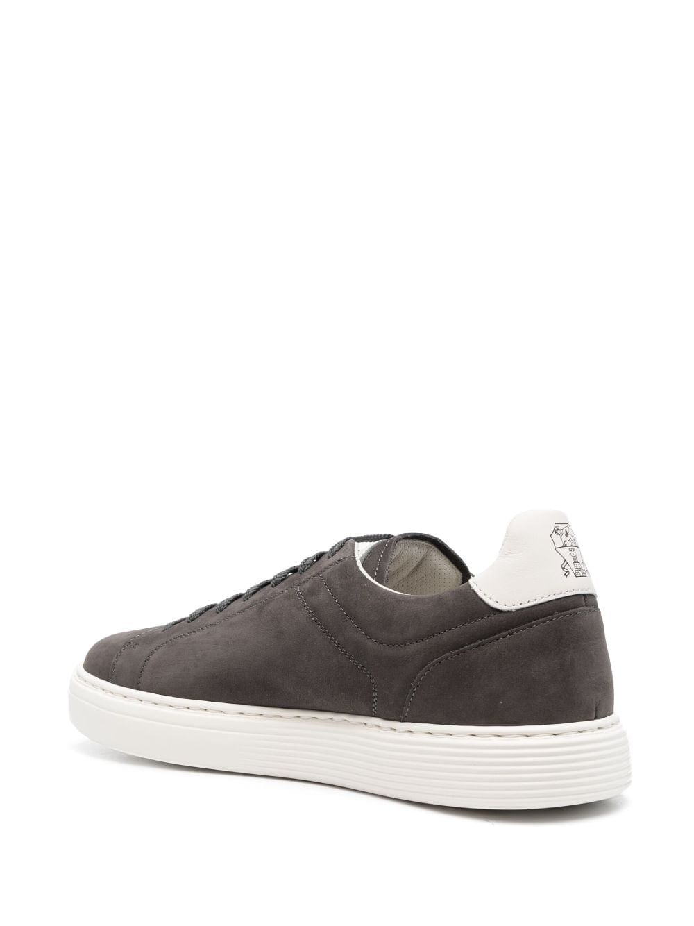 Brunello Cucinelli Nubuck-Leather Low-Top Sneakers