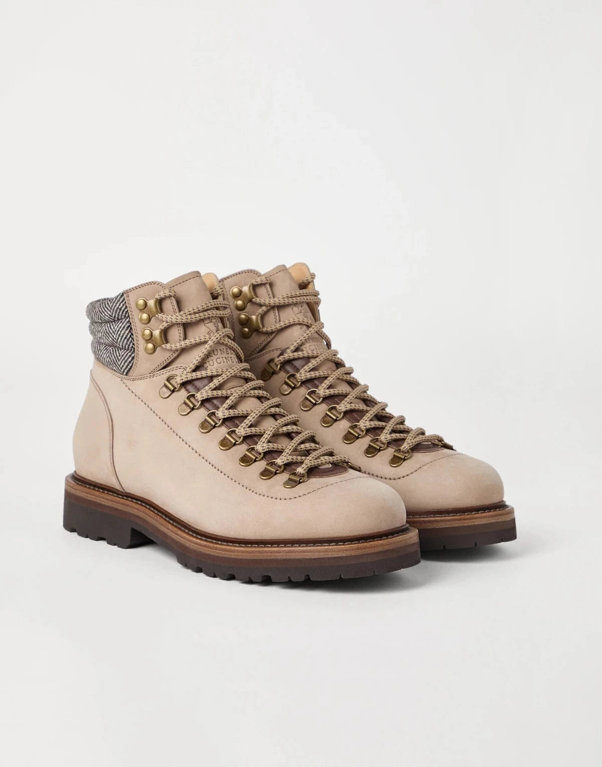 Brunello Cucinelli Nubuck Mountain-Style Ankle Boots