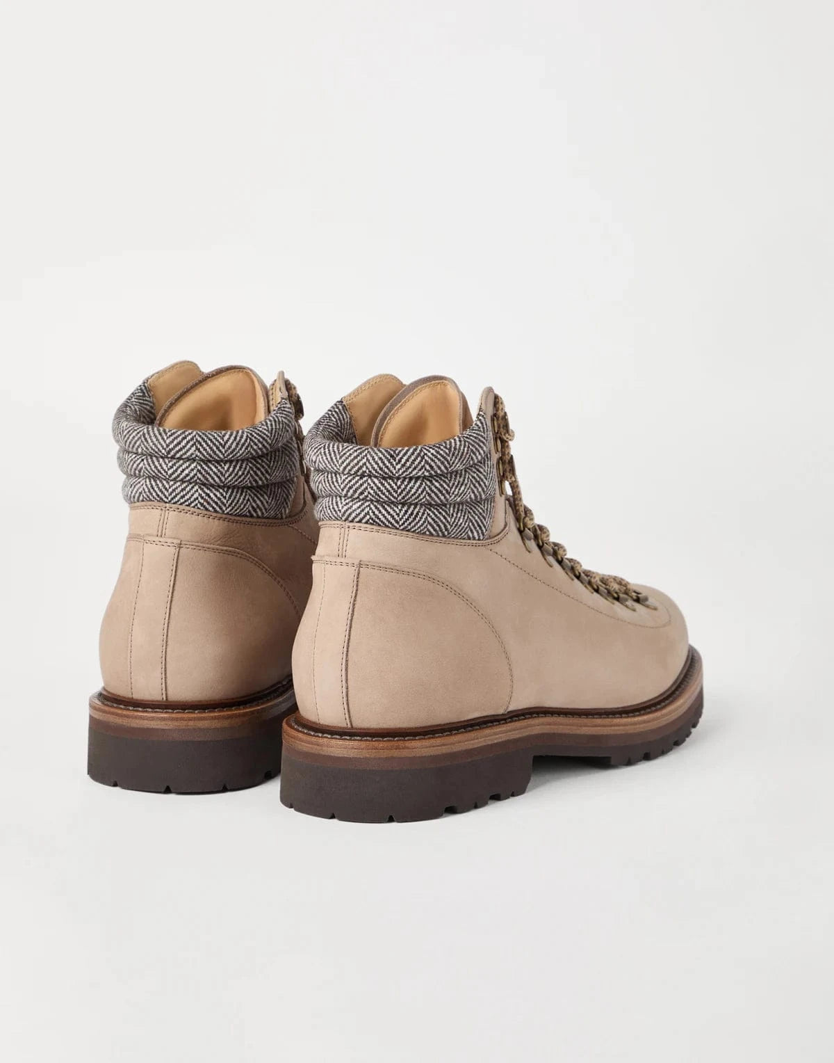 Brunello Cucinelli Nubuck Mountain-Style Ankle Boots