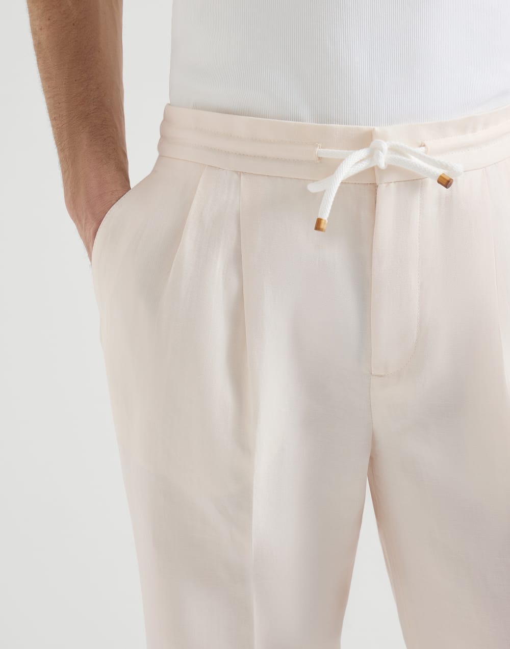 Brunello Cucinelli Off-White ドローストリングパンツ | Sendegaro JP