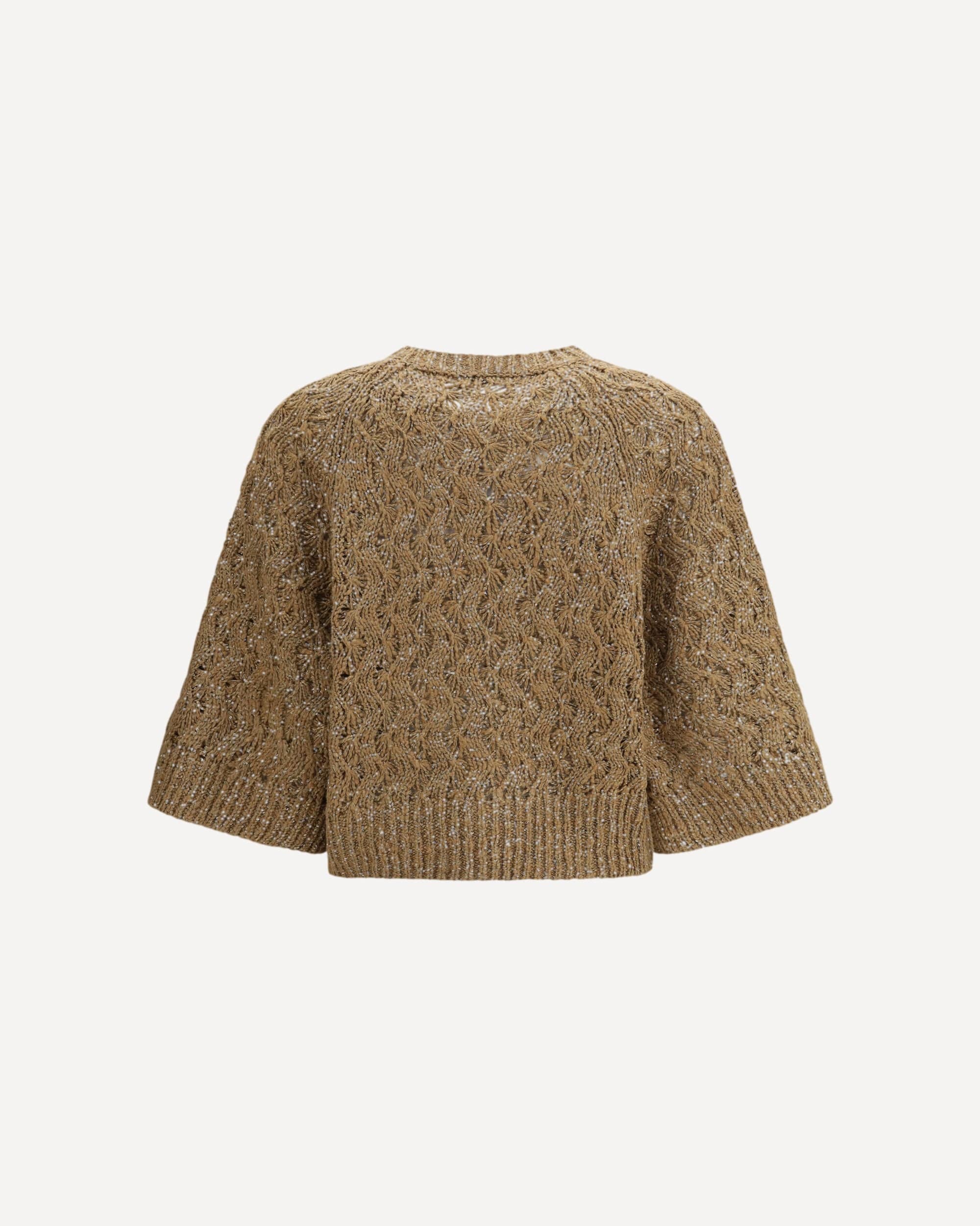 Brunello Cucinelli Open-Knit Construction Crewneck Sweater