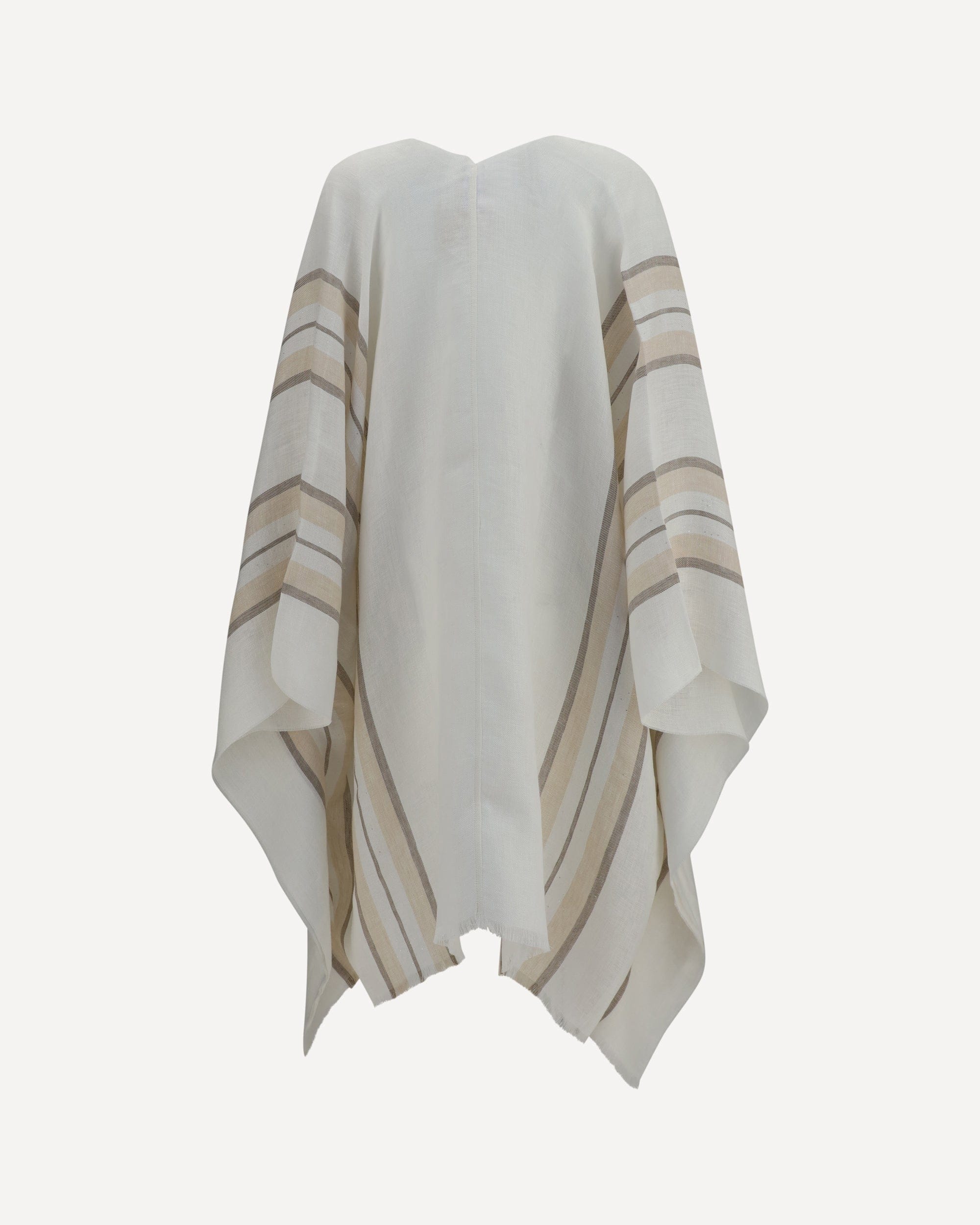 Brunello Cucinelli Open Poncho In Linen Cashmere Silk Blend - alternate view