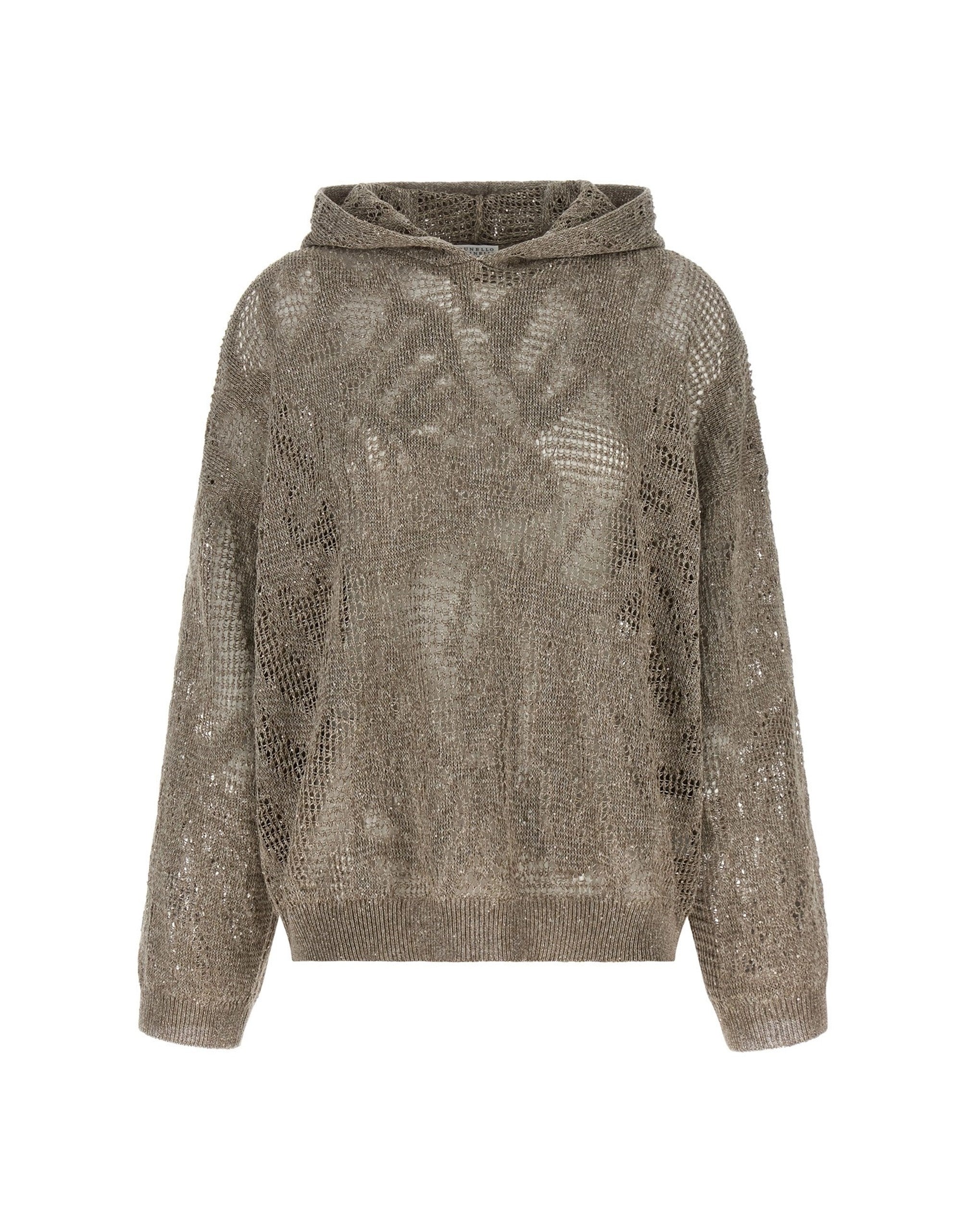 Brunello Cucinelli Openwork Hooded Sweater