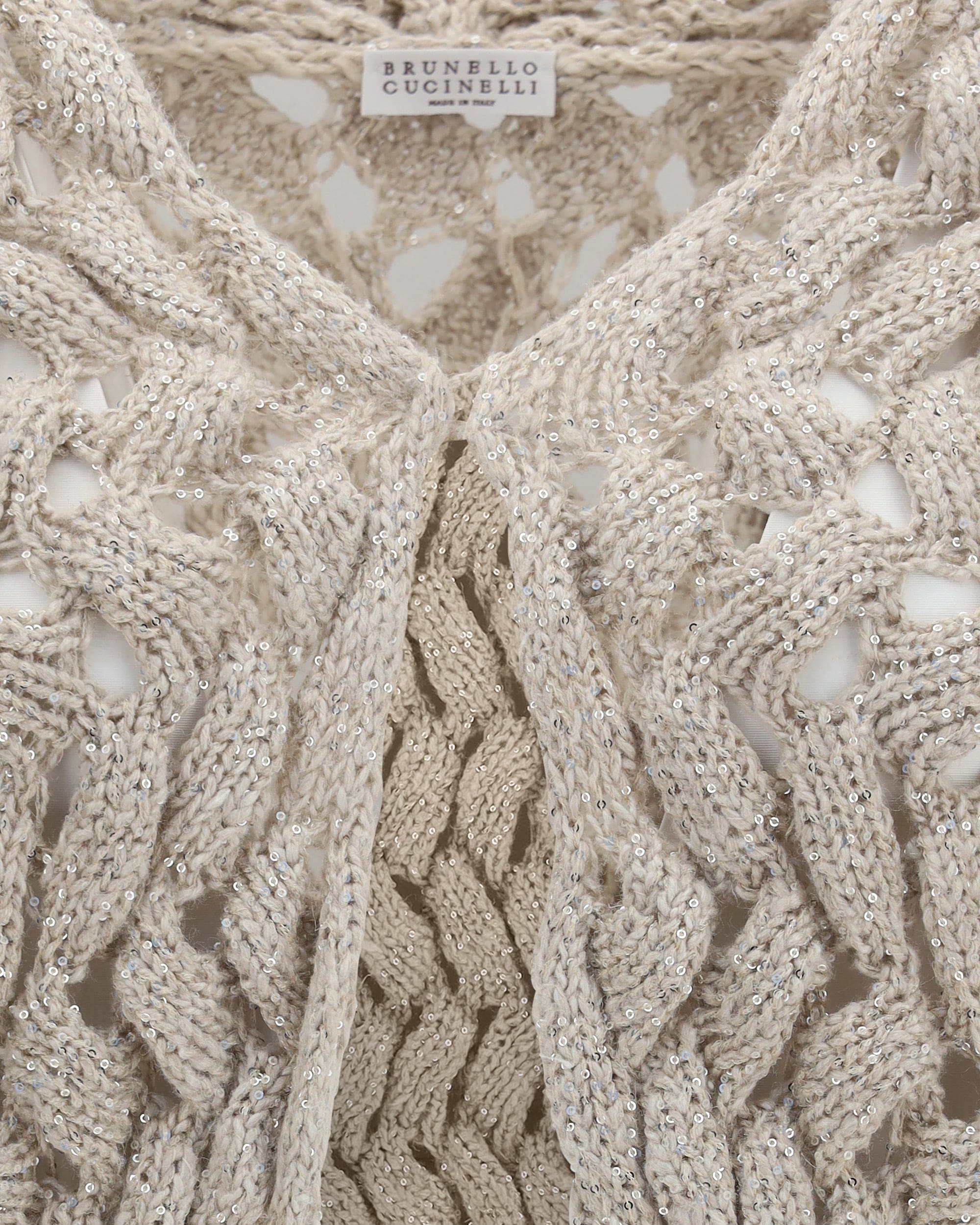 Brunello Cucinelli Brunello Cucinelli Openwork Sequin Cardigan