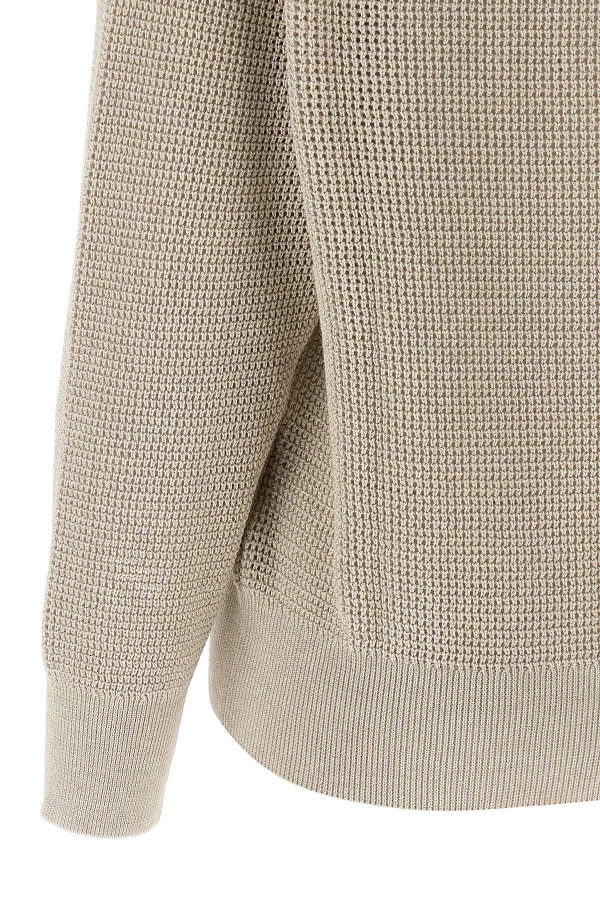 Brunello Cucinelli Brunello Cucinelli Openwork V-Neck Sweater
