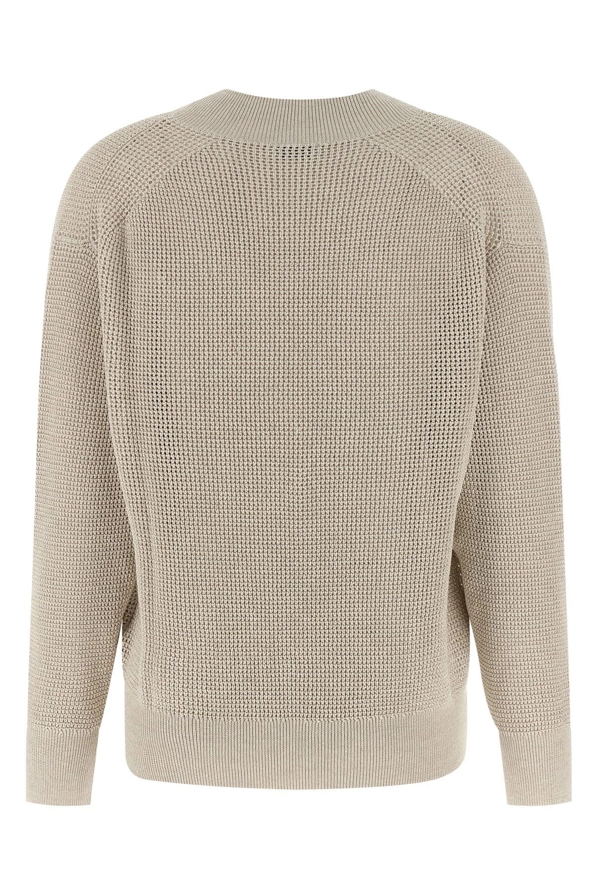 Brunello Cucinelli Openwork V-Neck Sweater - alternate view