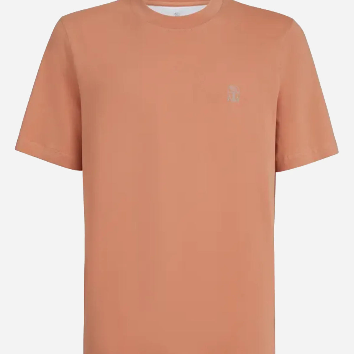 Brunello Cucinelli Orange Cotton Logo Jersey T-Shirt | Sendegaro ZA