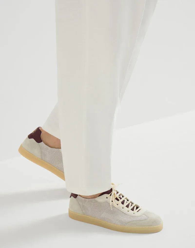 Brunello Cucinelli Panama Cotton Knit Sneakers