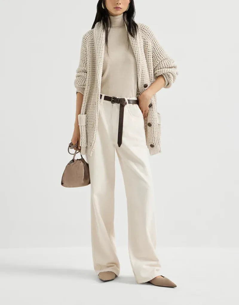Brunello Cucinelli Panama Garment-Dyed Monili Trousers