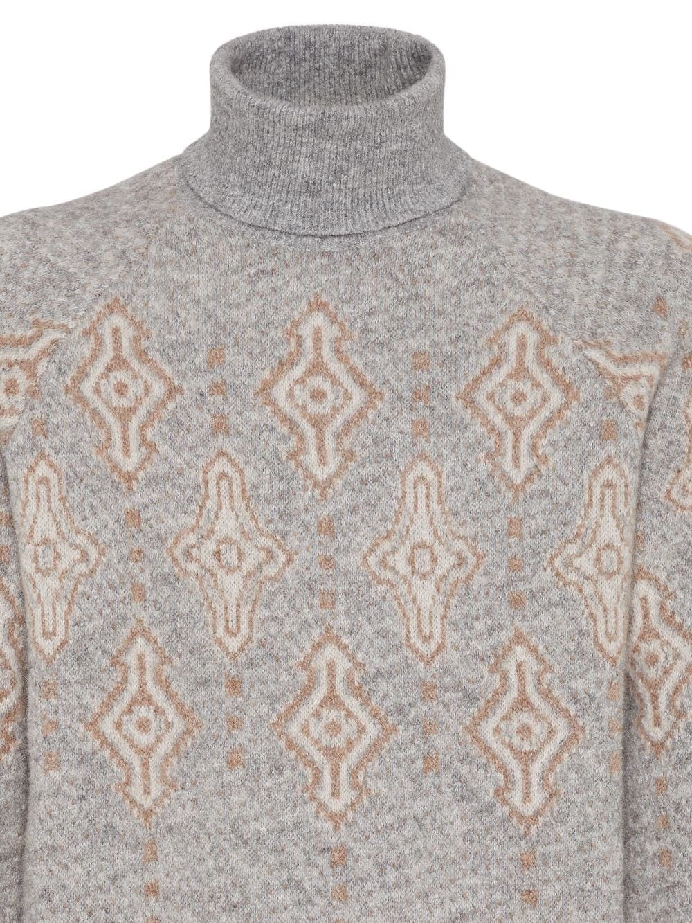 Brunello Cucinelli Patterned-Intarsia Roll-Neck Sweater