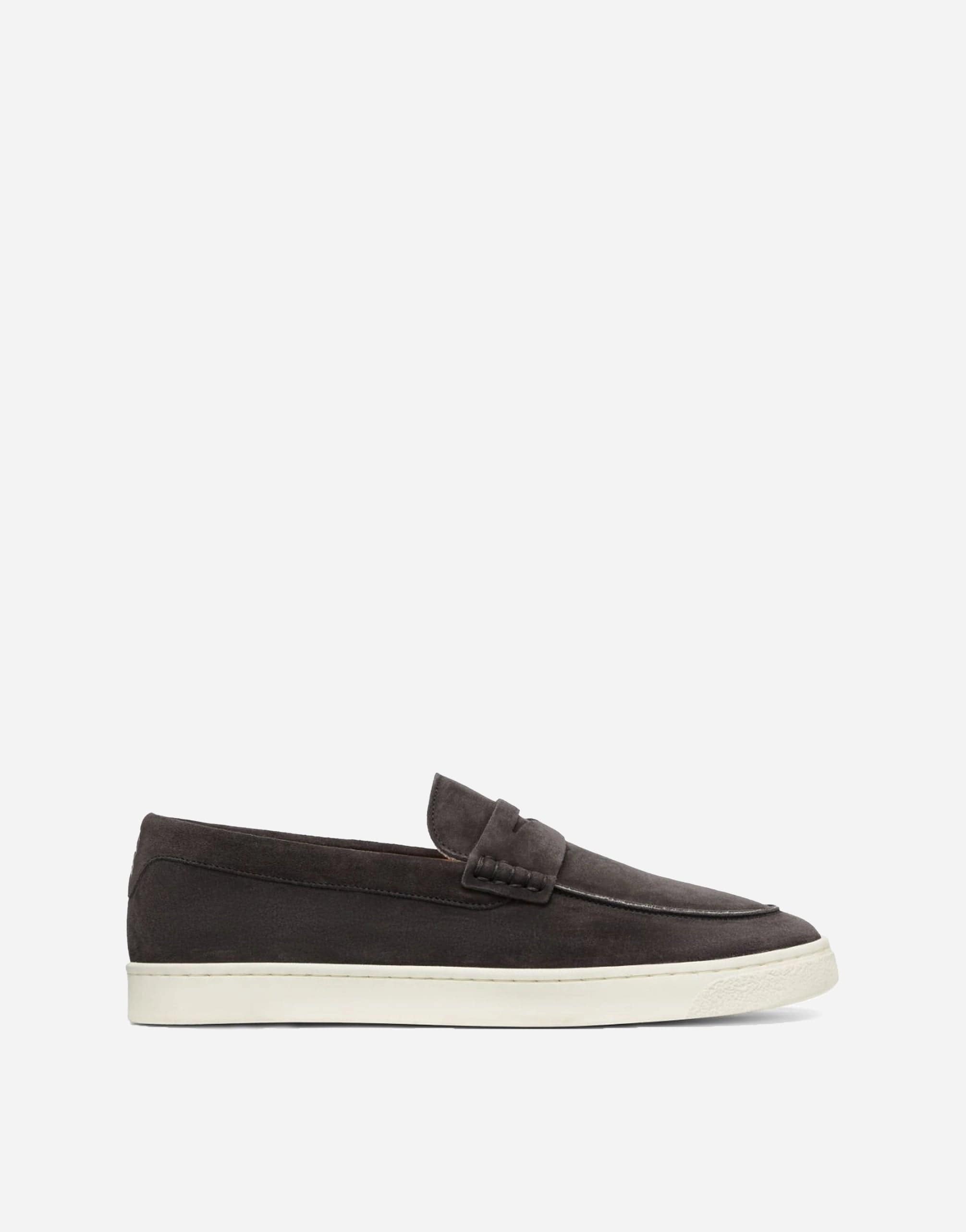 Brunello Cucinelli Penny-Slot Suede Loafers