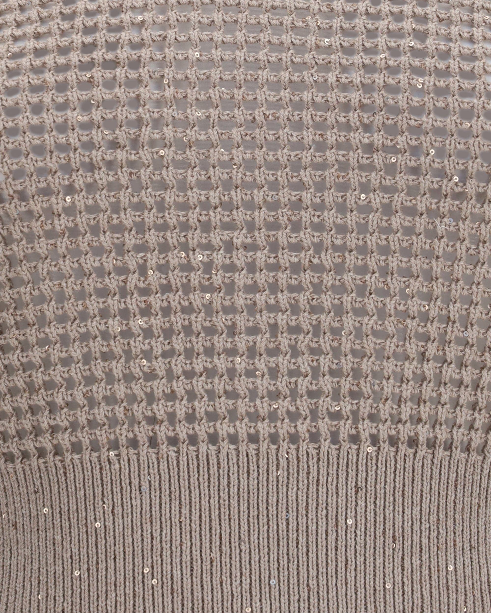 Brunello Cucinelli Brunello Cucinelli Perforated Sequin Tank Top