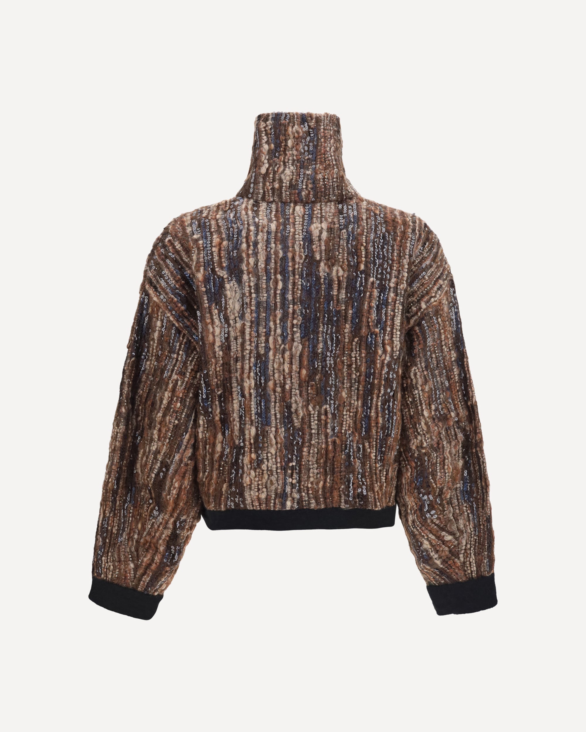 Brunello Cucinelli Perforierte Strickjacke mit Reißverschluss - alternate view