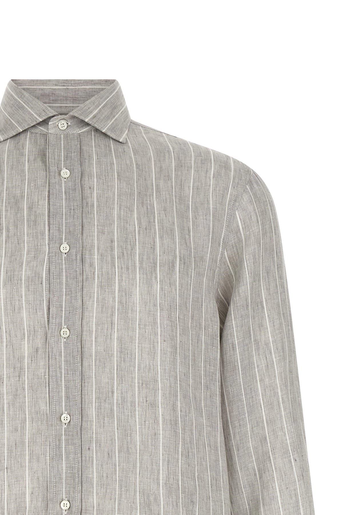 Brunello Cucinelli Brunello Cucinelli Pinstripe Linen Shirt