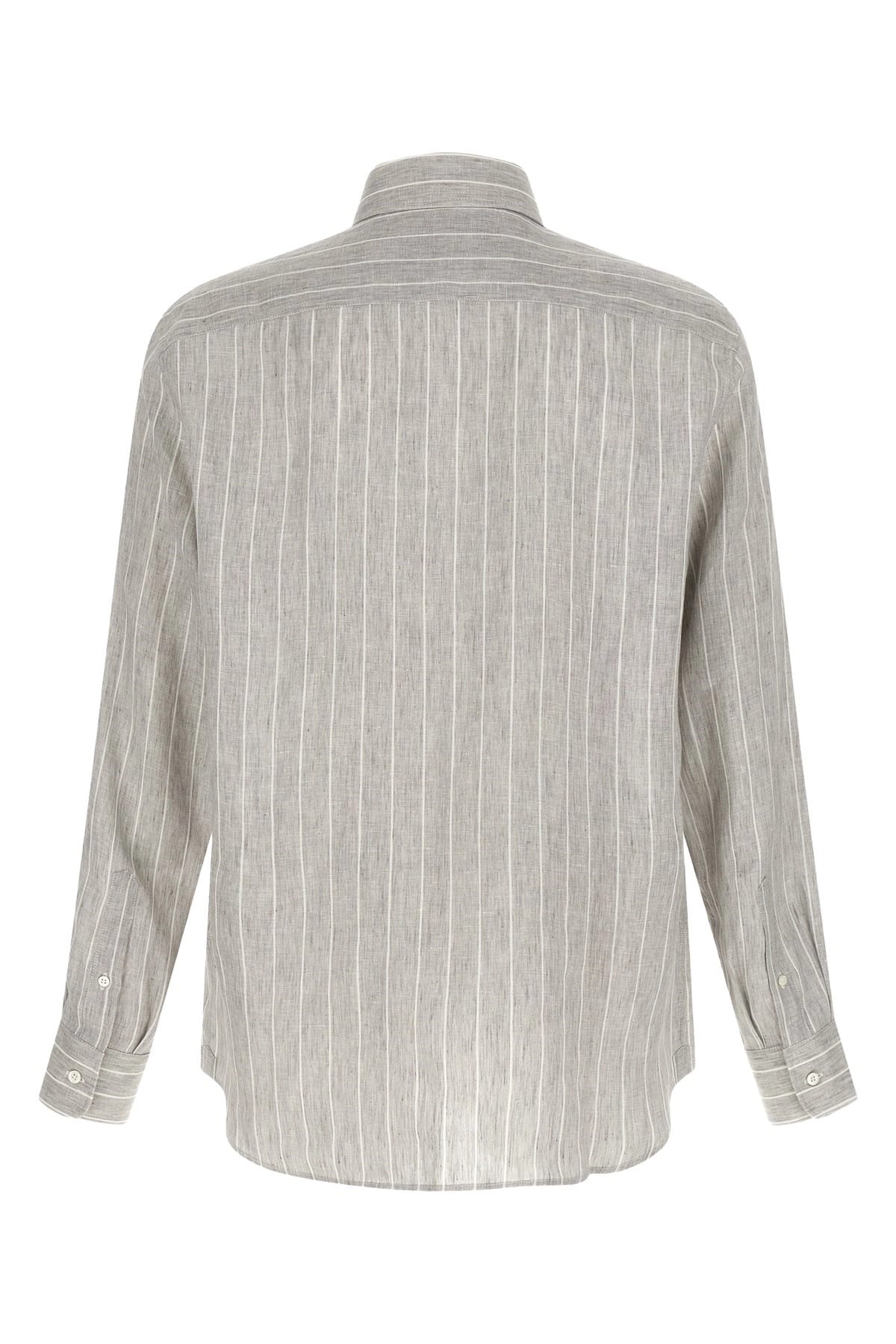 Brunello Cucinelli Brunello Cucinelli Pinstripe Linen Shirt