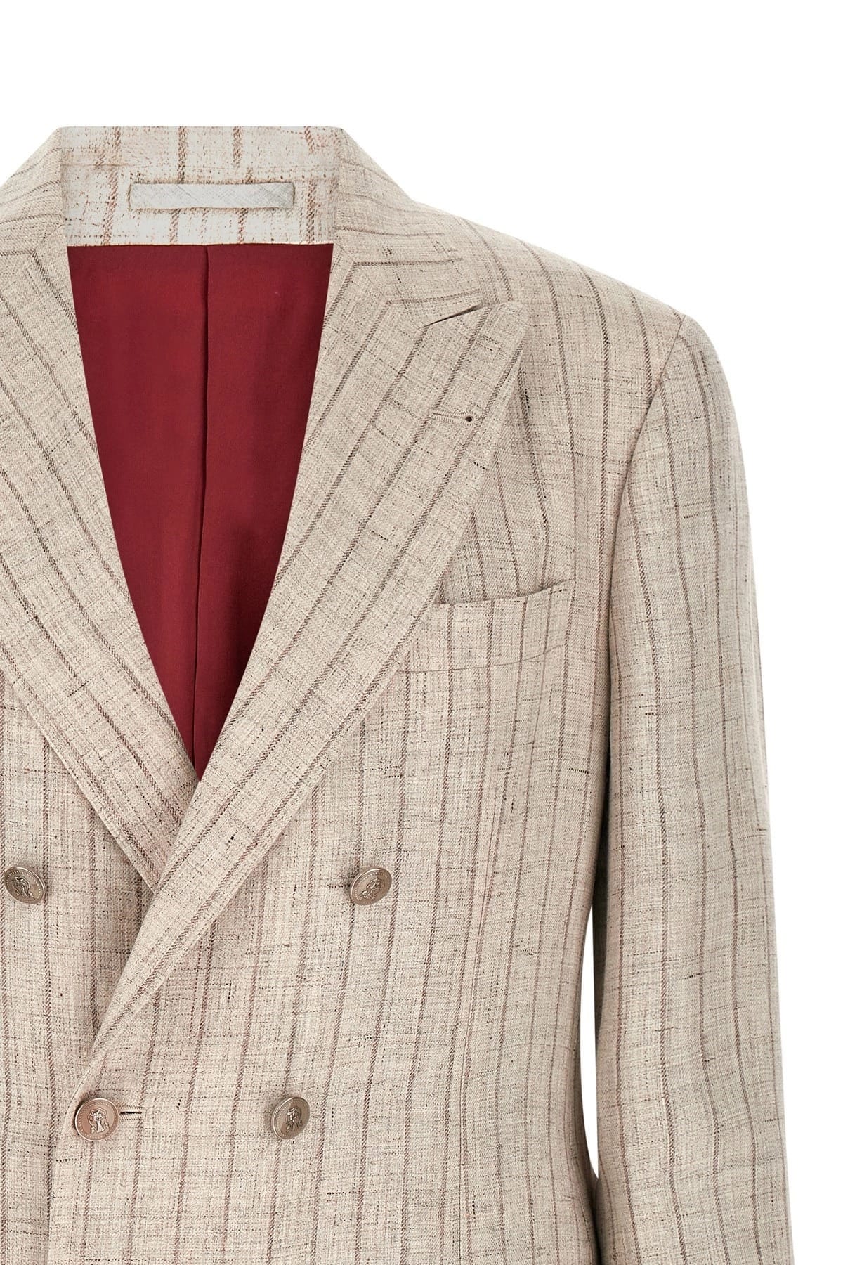 Brunello Cucinelli Brunello Cucinelli Pinstripe Linen Twill Blazer