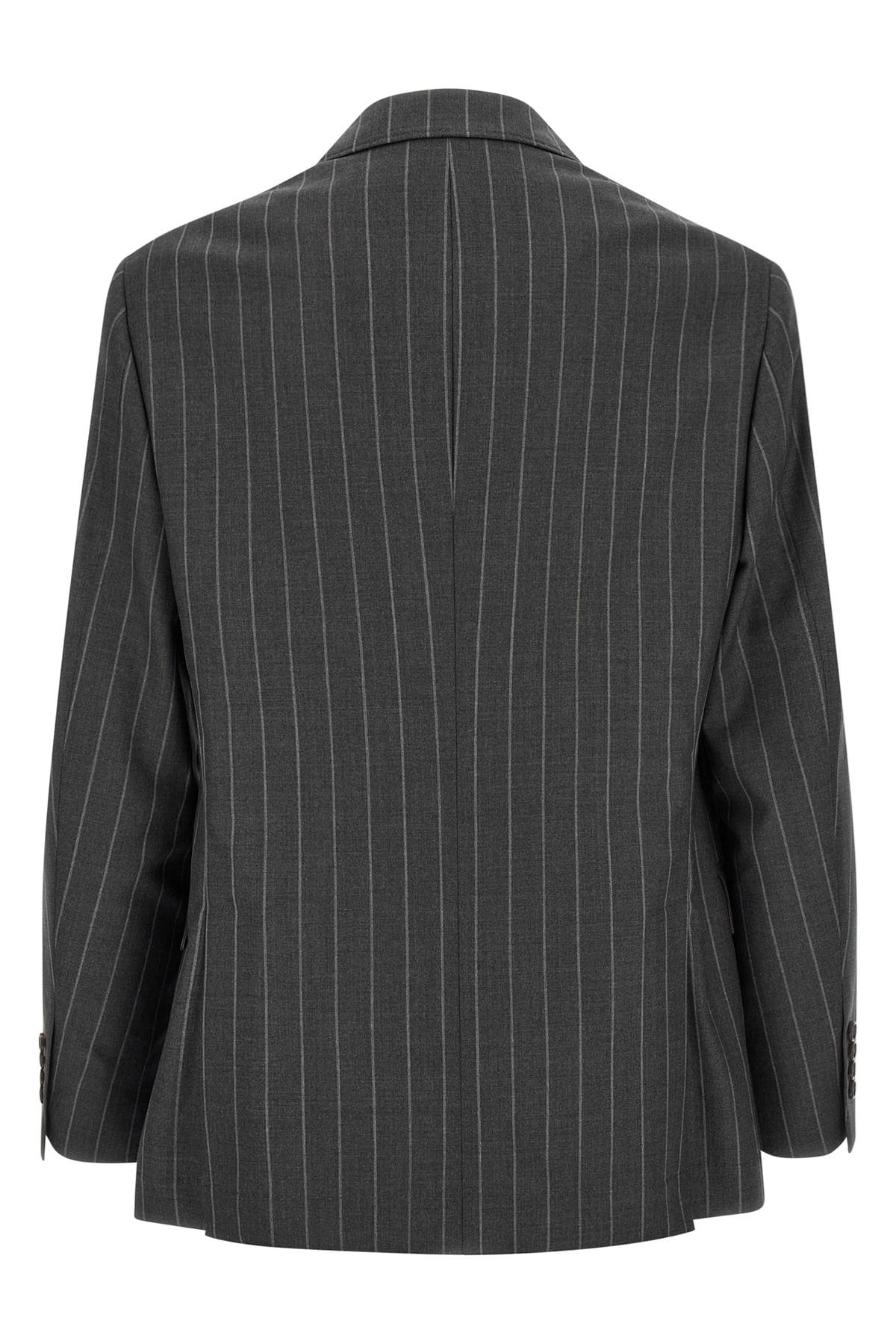 Brunello Cucinelli Pinstripe Virgin Wool Blazer | Sendegaro IT