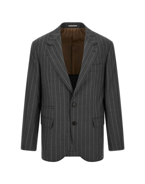 Brunello Cucinelli Pinstripe Virgin Wool Blazer | Sendegaro IT