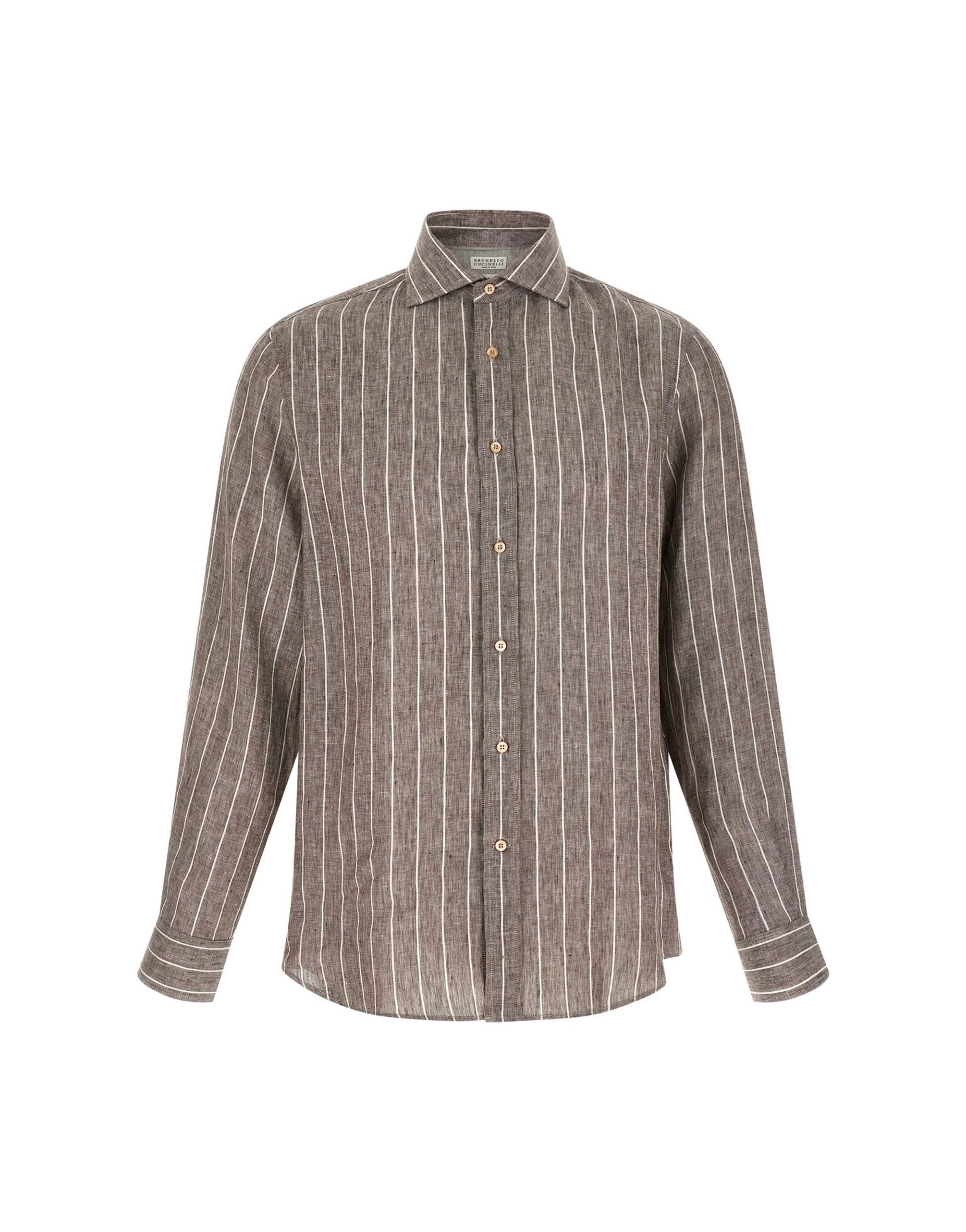 Brunello Cucinelli Pinstriped Canvas Shirt