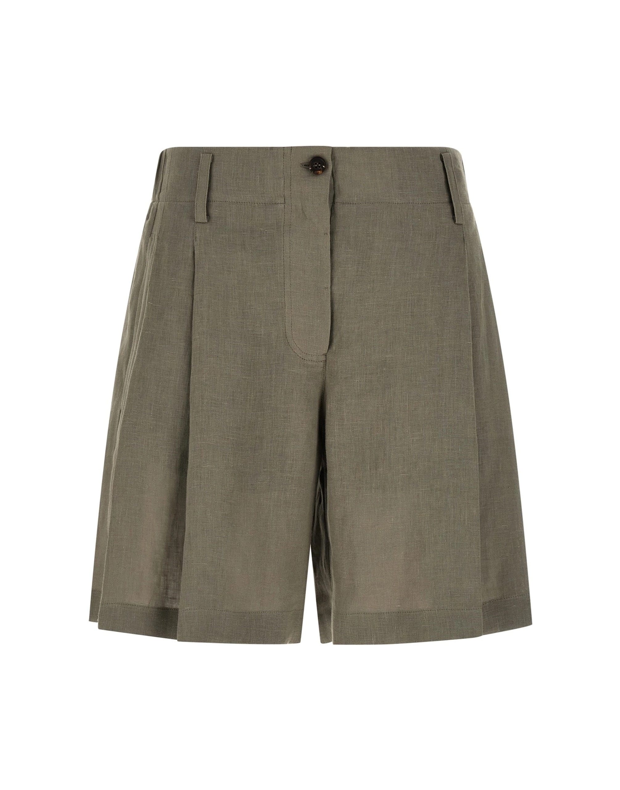 Brunello Cucinelli Brunello Cucinelli Pleated Linen Shorts