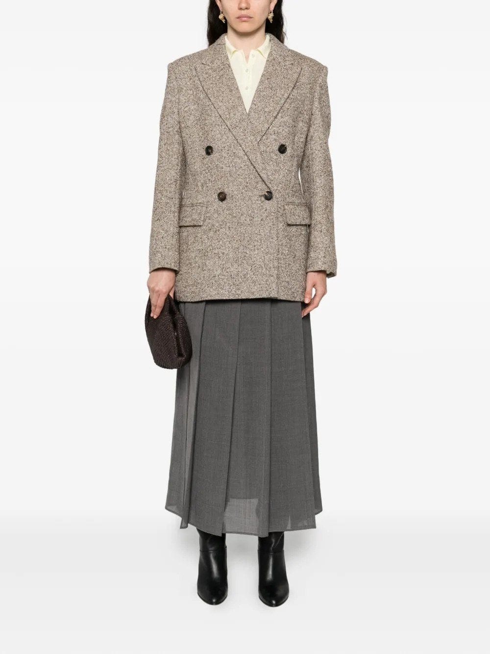 Brunello Cucinelli Pleated Maxi Skirt