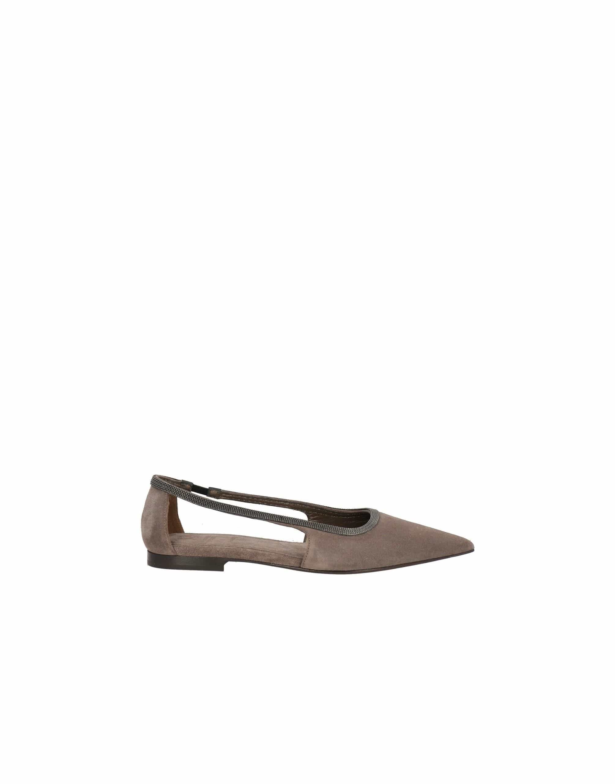 Brunello Cucinelli Brunello Cucinelli Pointed Toe Suede Flats