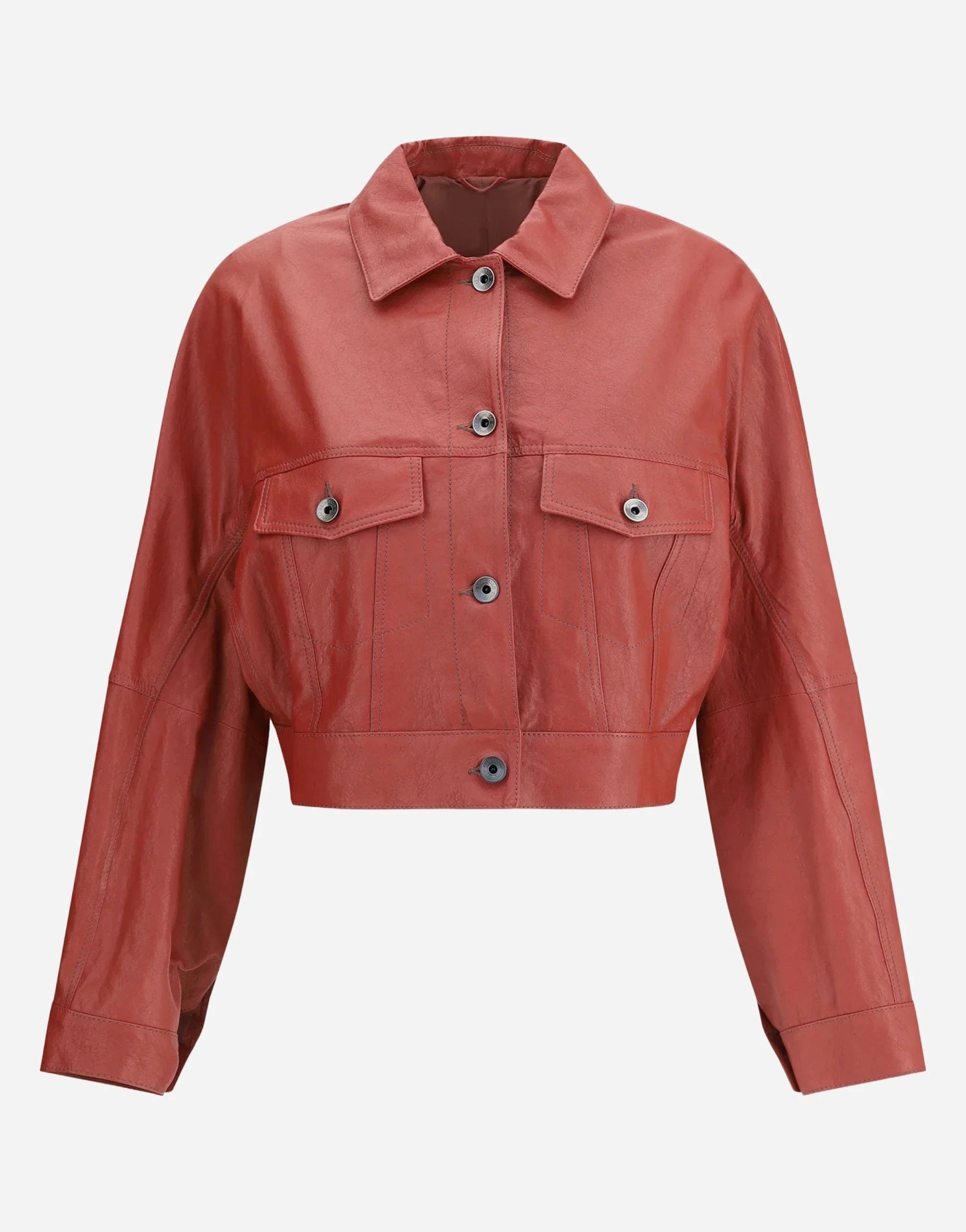 BRUNELLO CUCINELLI☆モニーレ ジャケット☆ Brunello Cucinelli 磨かれた革のモニリジャケット | Sendegaro US