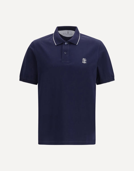 Brunello Cucinelli Polo In Cotton Jersey With Short Sleeves