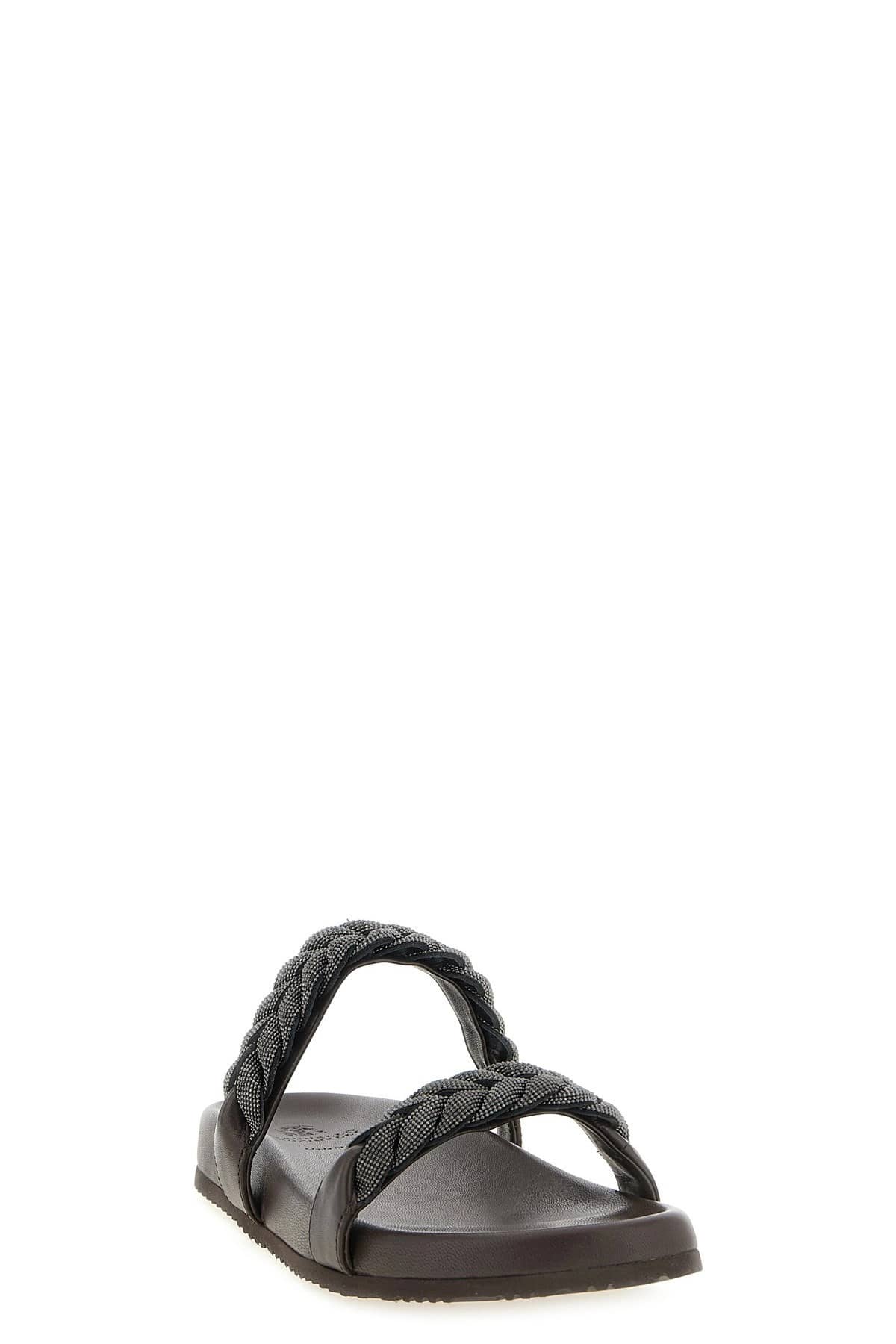 Brunello Cucinelli Precious Braided Strap Sandals - alternate view