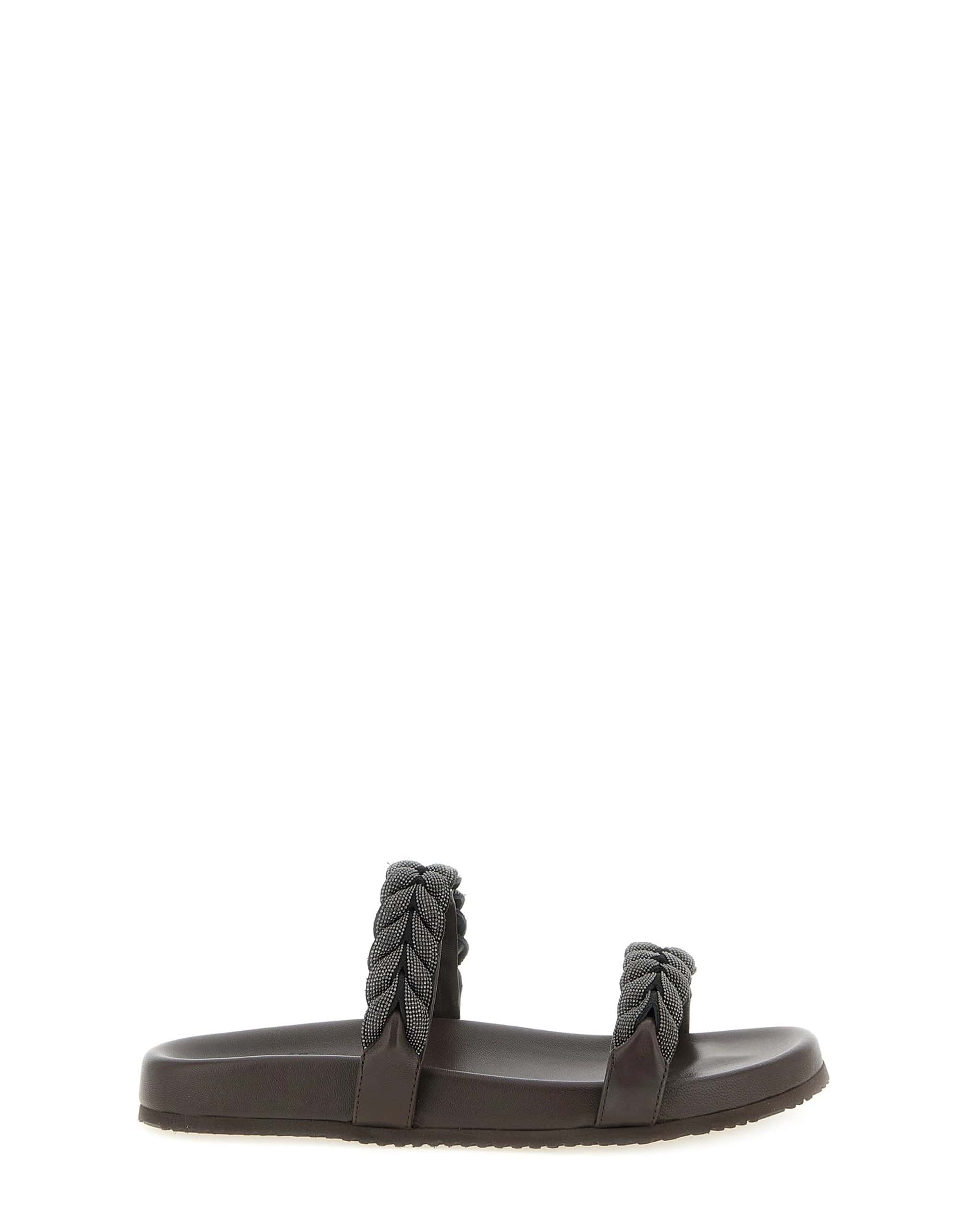 Brunello Cucinelli Brunello Cucinelli Precious Braided Strap Sandals