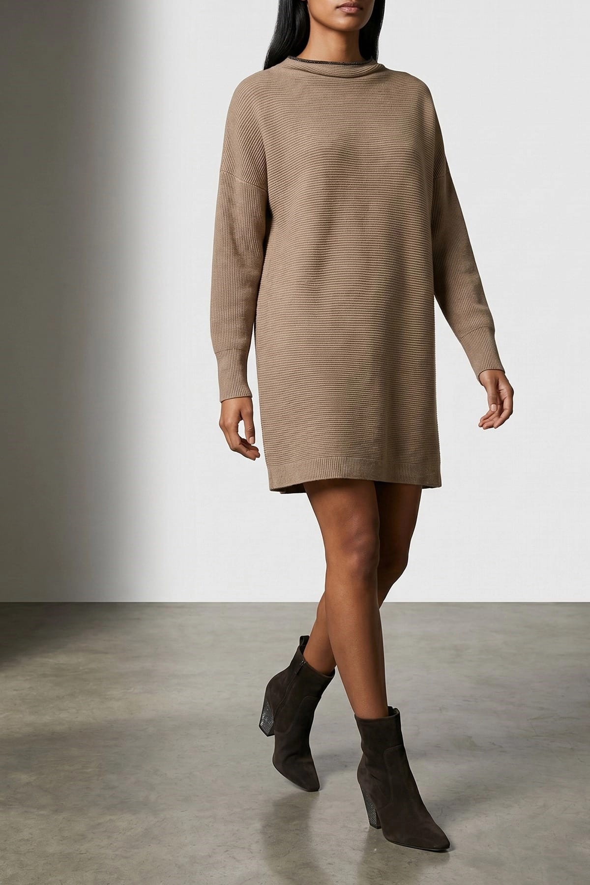 Brunello Cucinelli Precious Collar Mini Dress - alternate view