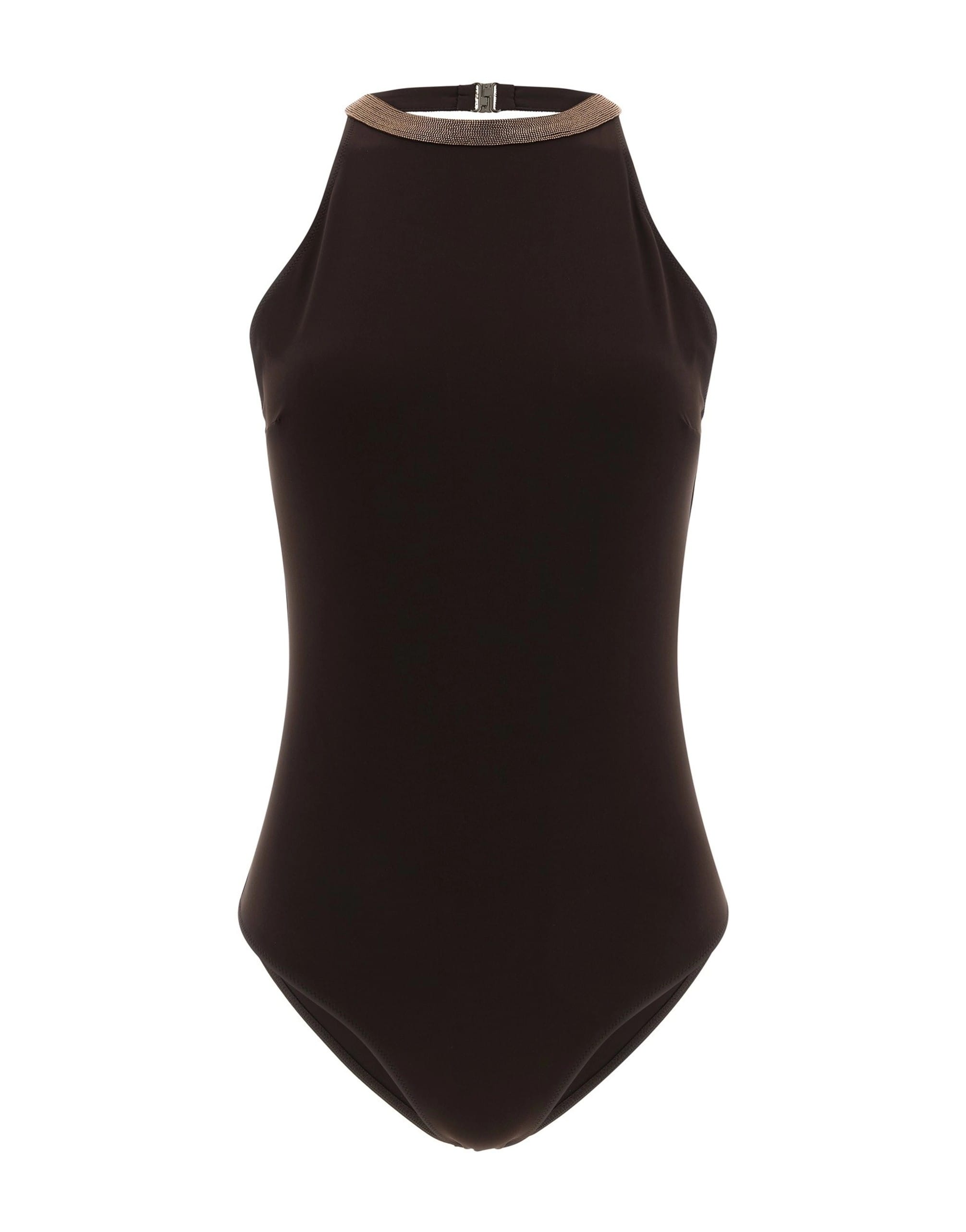 Brunello Cucinelli Brunello Cucinelli Precious Collar One-Piece Swimsuit