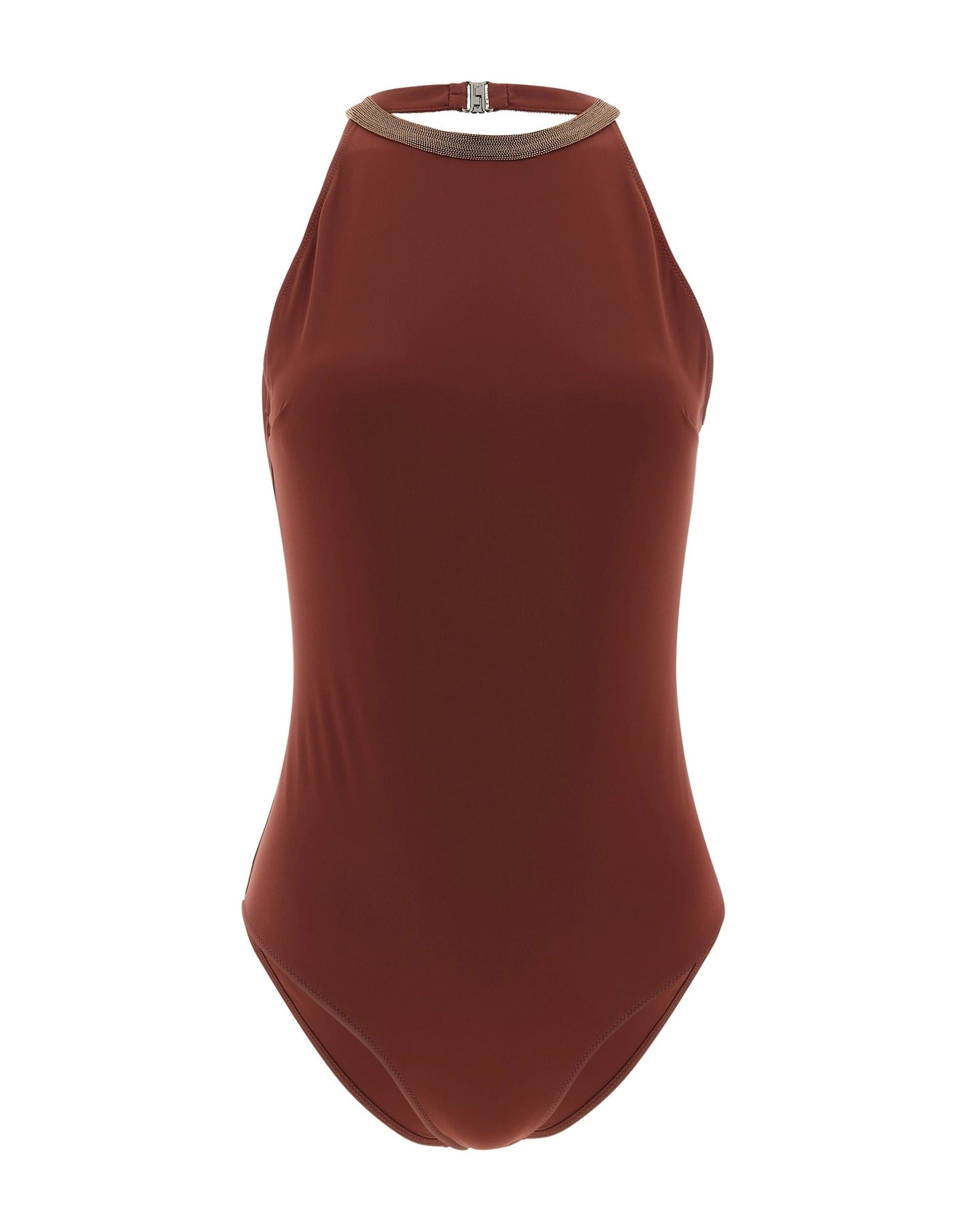 Brunello Cucinelli Brunello Cucinelli Precious Collar One-Piece Swimsuit