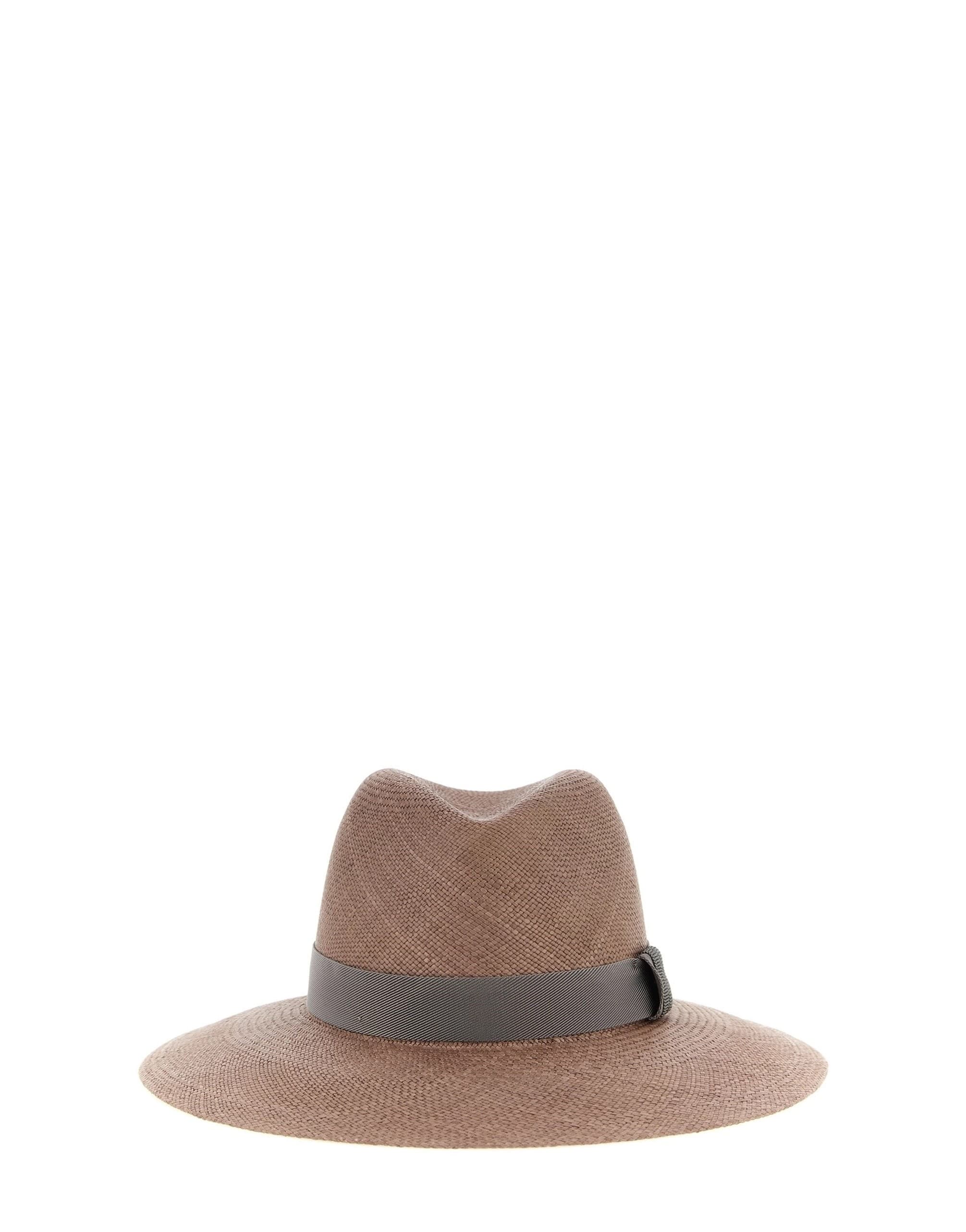 Brunello Cucinelli Brunello Cucinelli Precious Leather Band Hat
