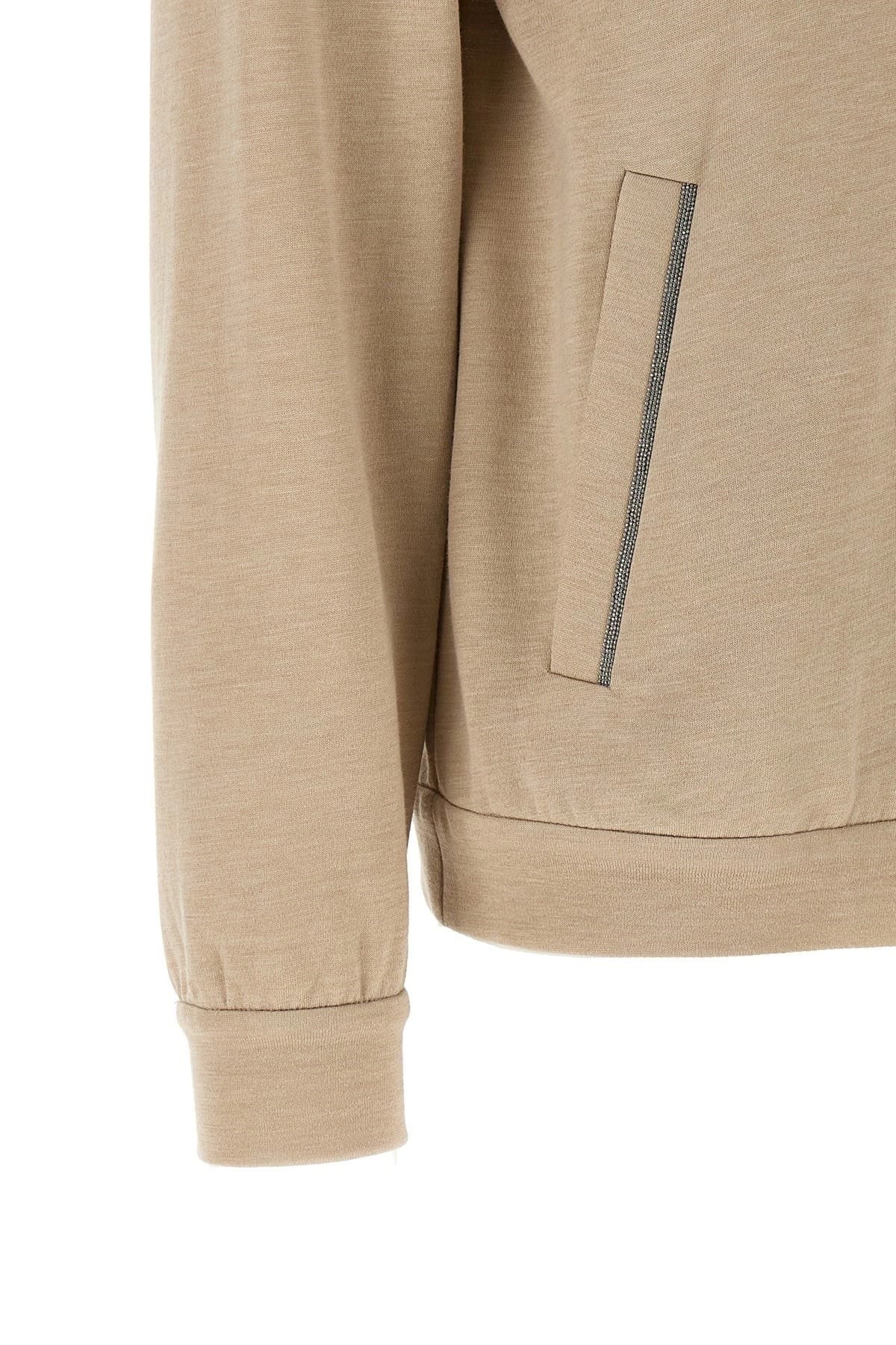 Brunello Cucinelli Brunello Cucinelli Precious Zipper Pull Hoodie