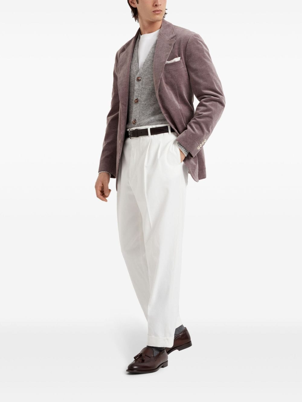 Brunello Cucinelli Pressed-Crease Cotton Pants