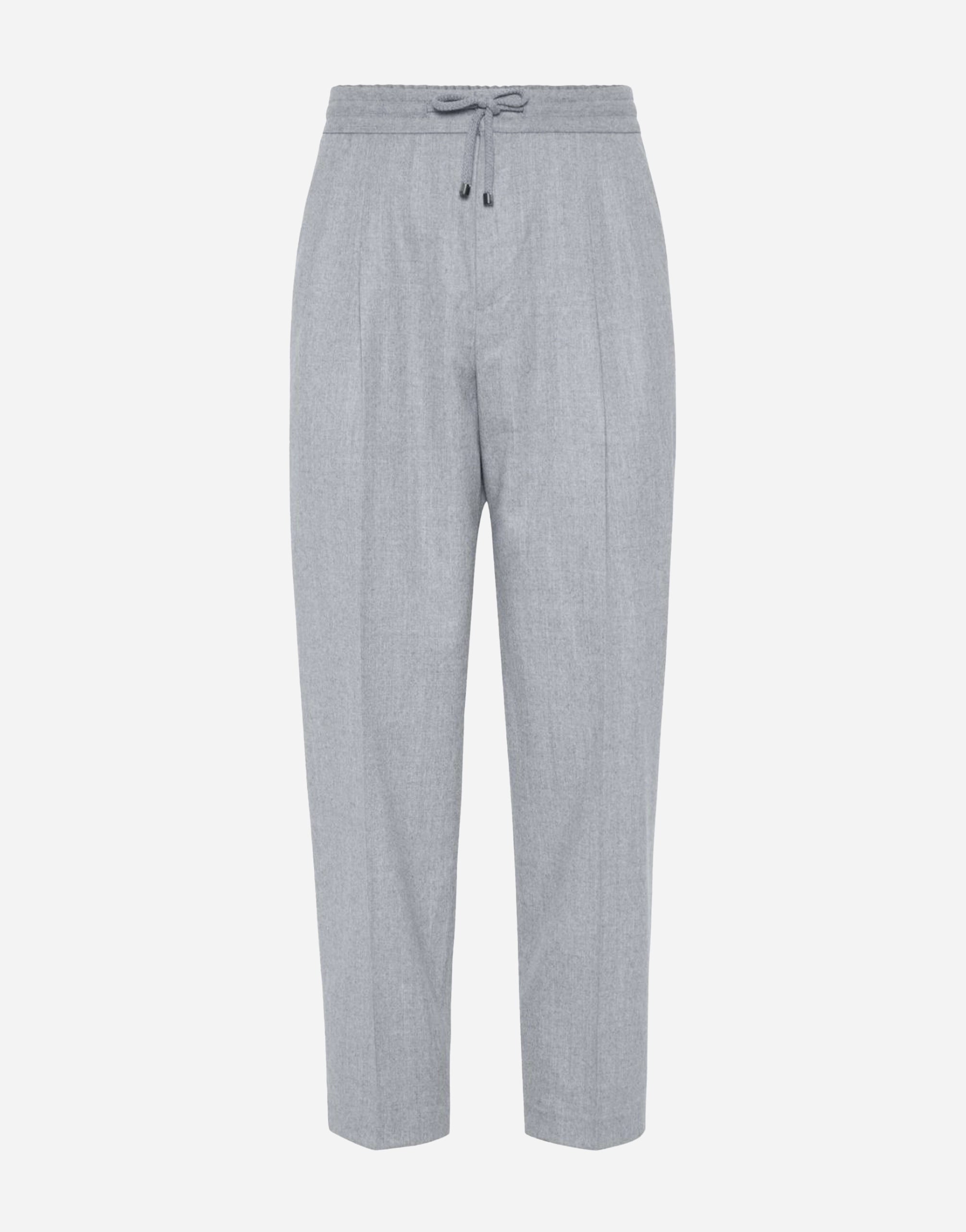 Brunello Cucinelli Pressed-Crease Wool Pants