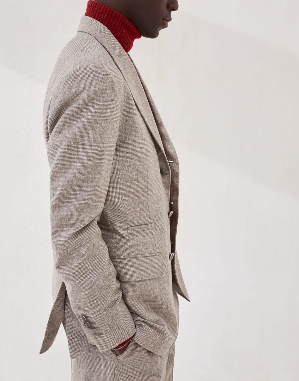 Brunello Cucinelli Prince of Wales Flannel Two-Piece Suit